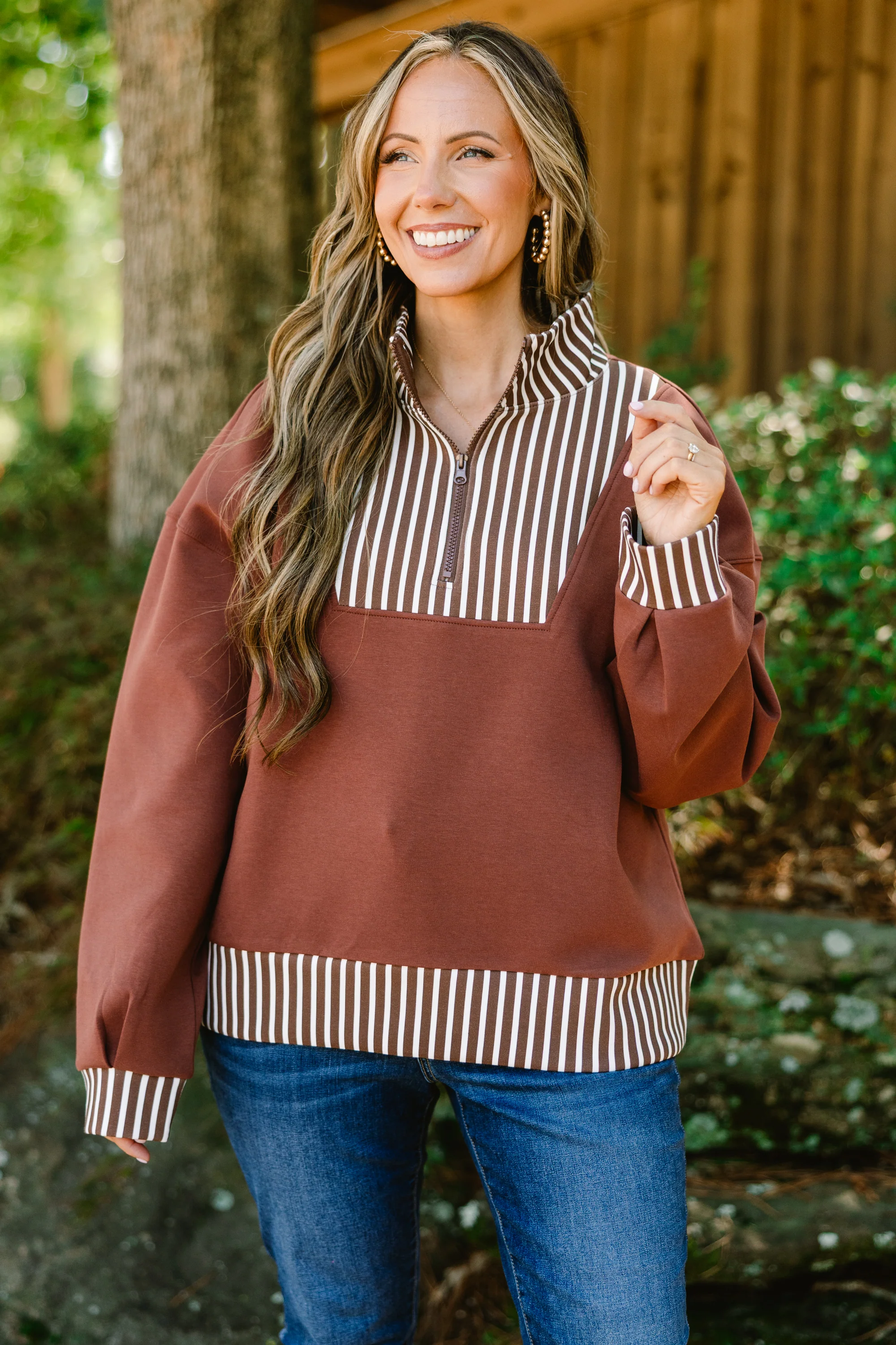 Give Your All Pullover, Brown - Giverhouse