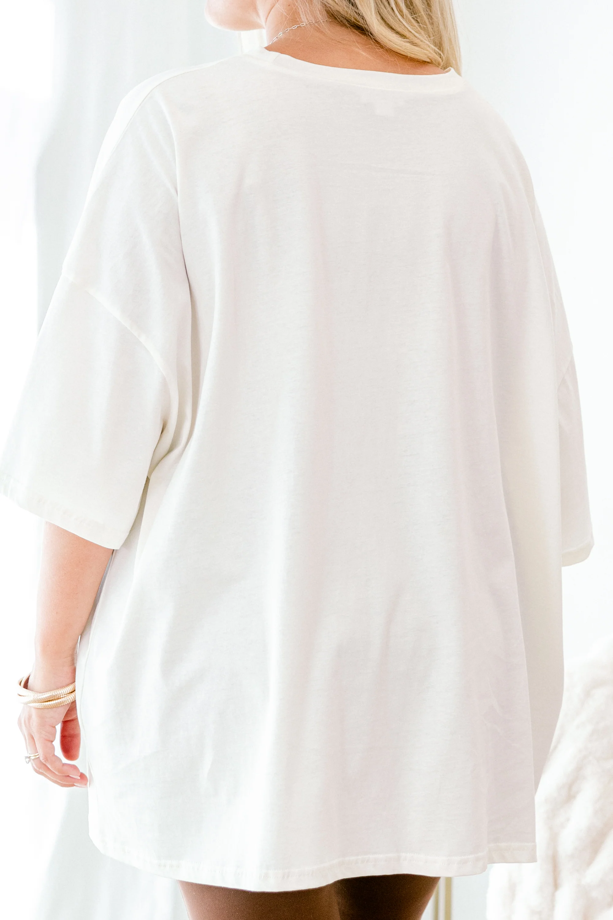 Fresh As A Daisy Boyfriend Tee, Ivory - Giverhouse