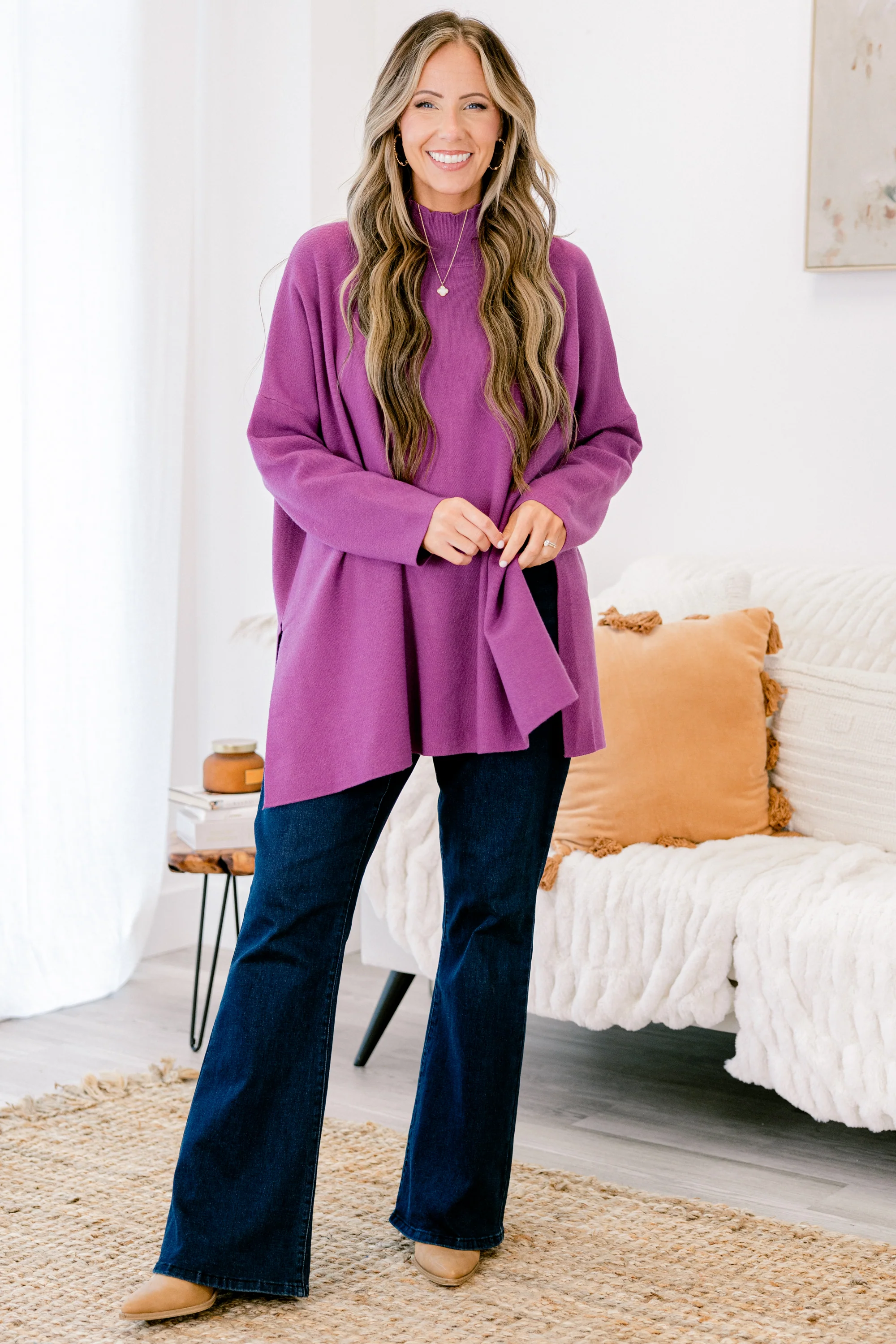 Notting Hill Sweater, Purple - Giverhouse