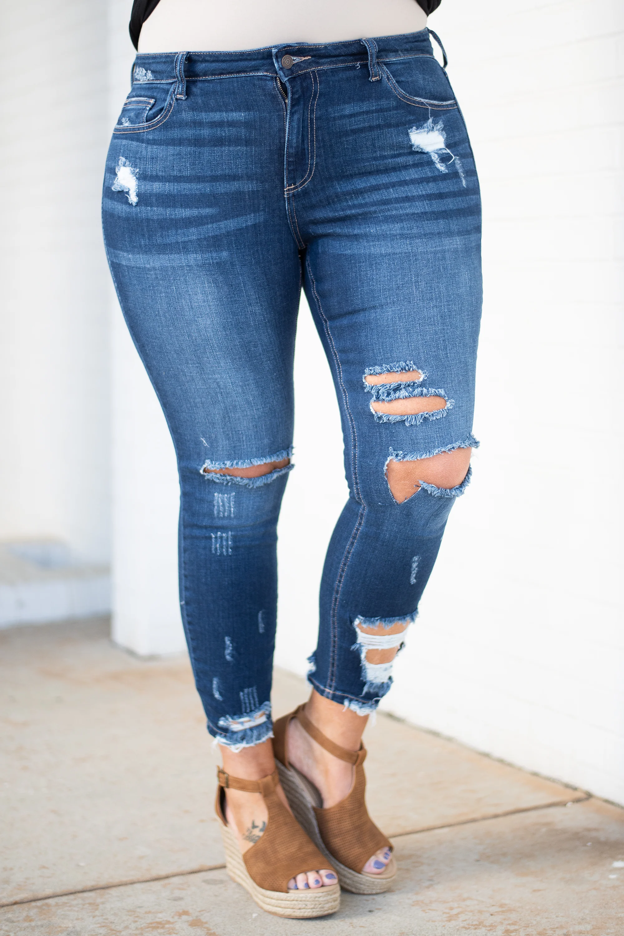 Blank Slate Skinny Jeans, Dark Wash - Giverhouse