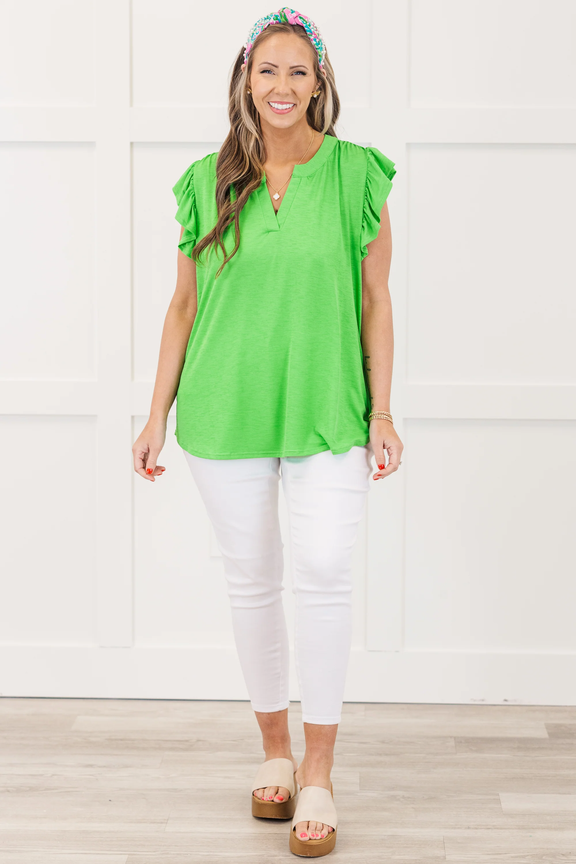 Grace Bay Top, Lime - Giverhouse
