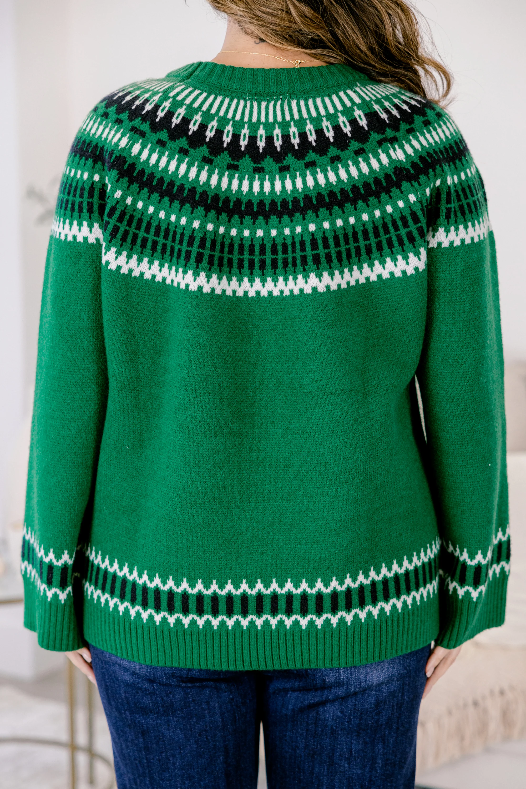 Her Own Thing Sweater, Emerald - Giverhouse