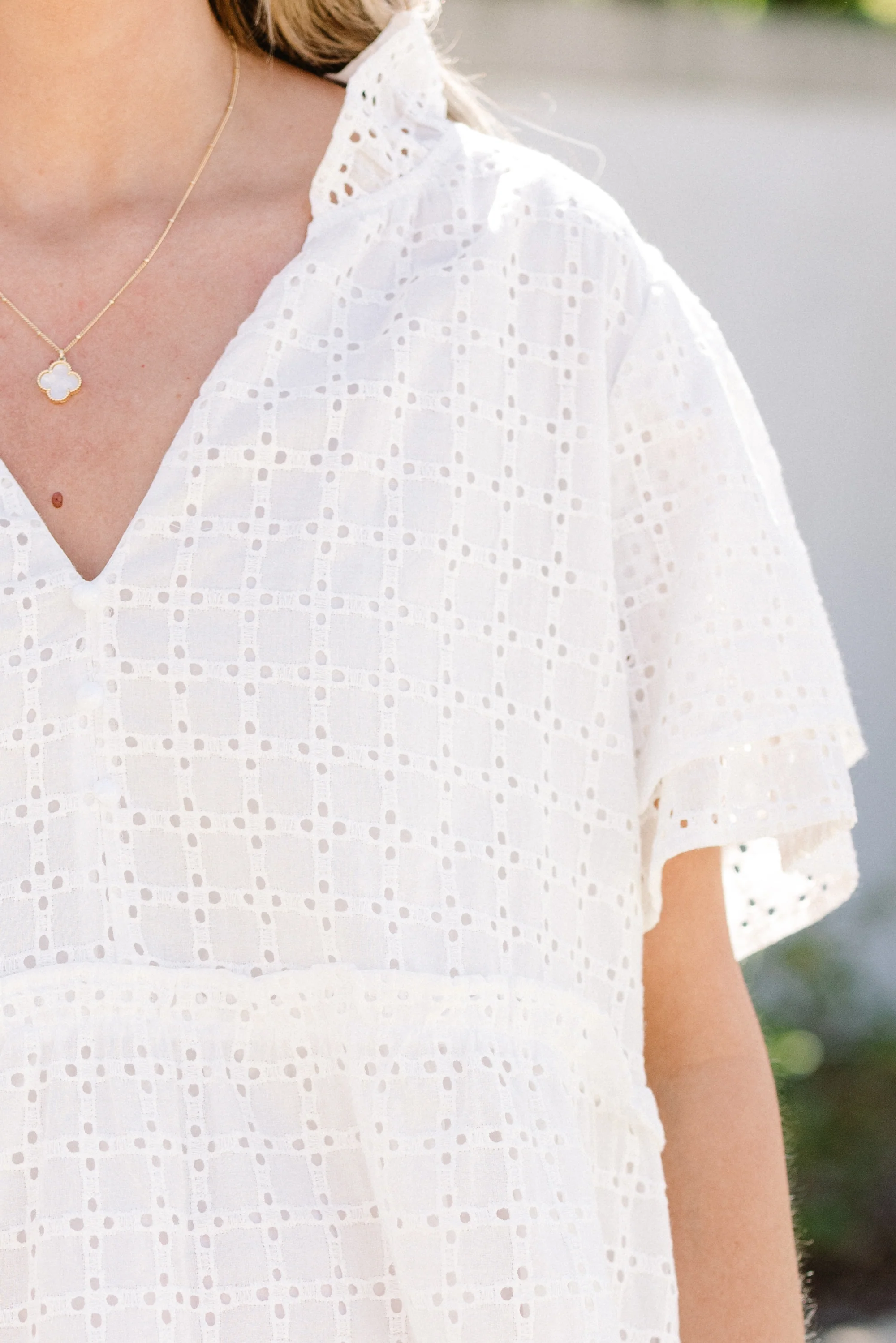 Coastal Love Top, White Eyelet - Giverhouse