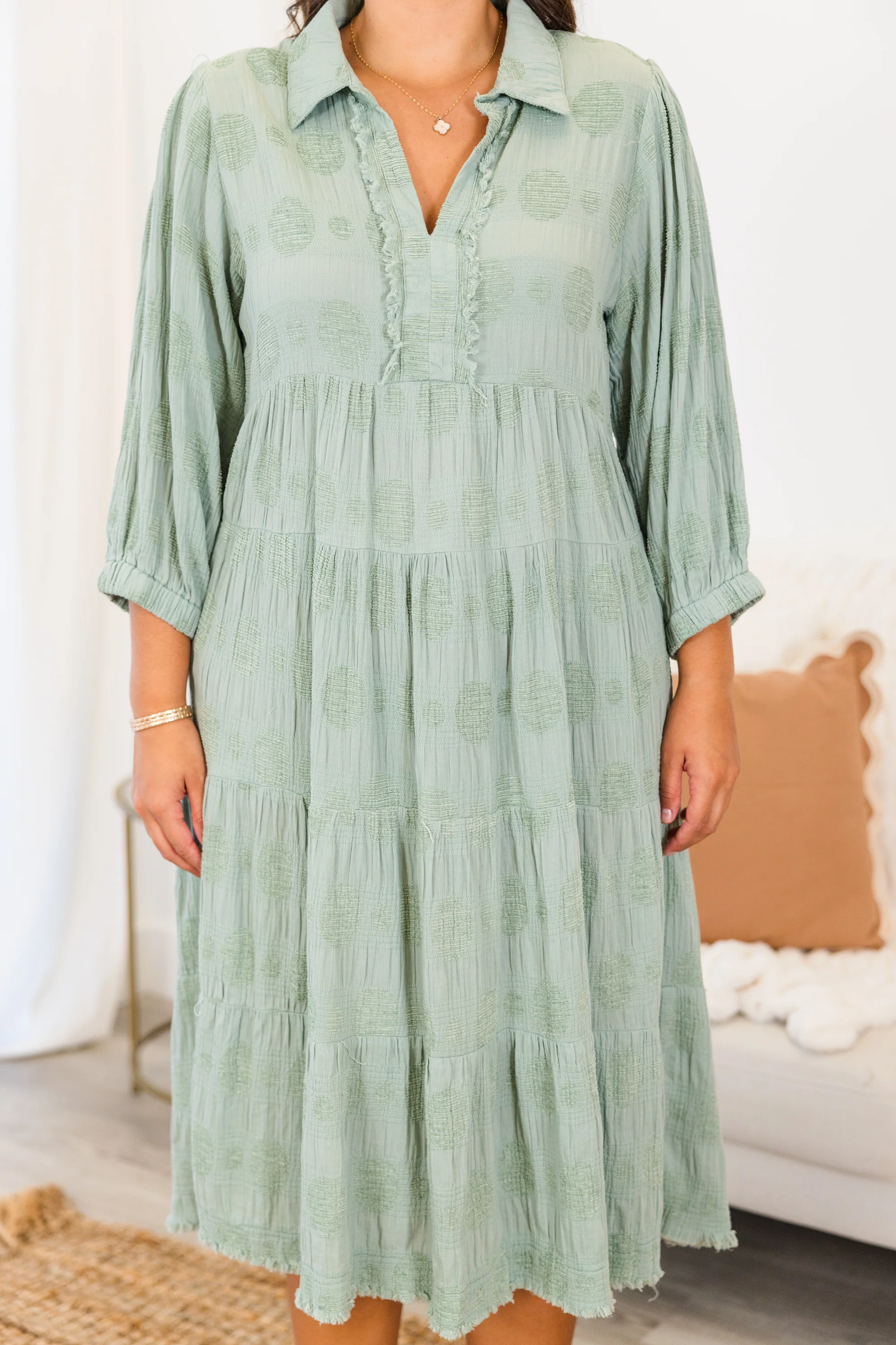 Full Heart Midi Dress, Mint - Giverhouse