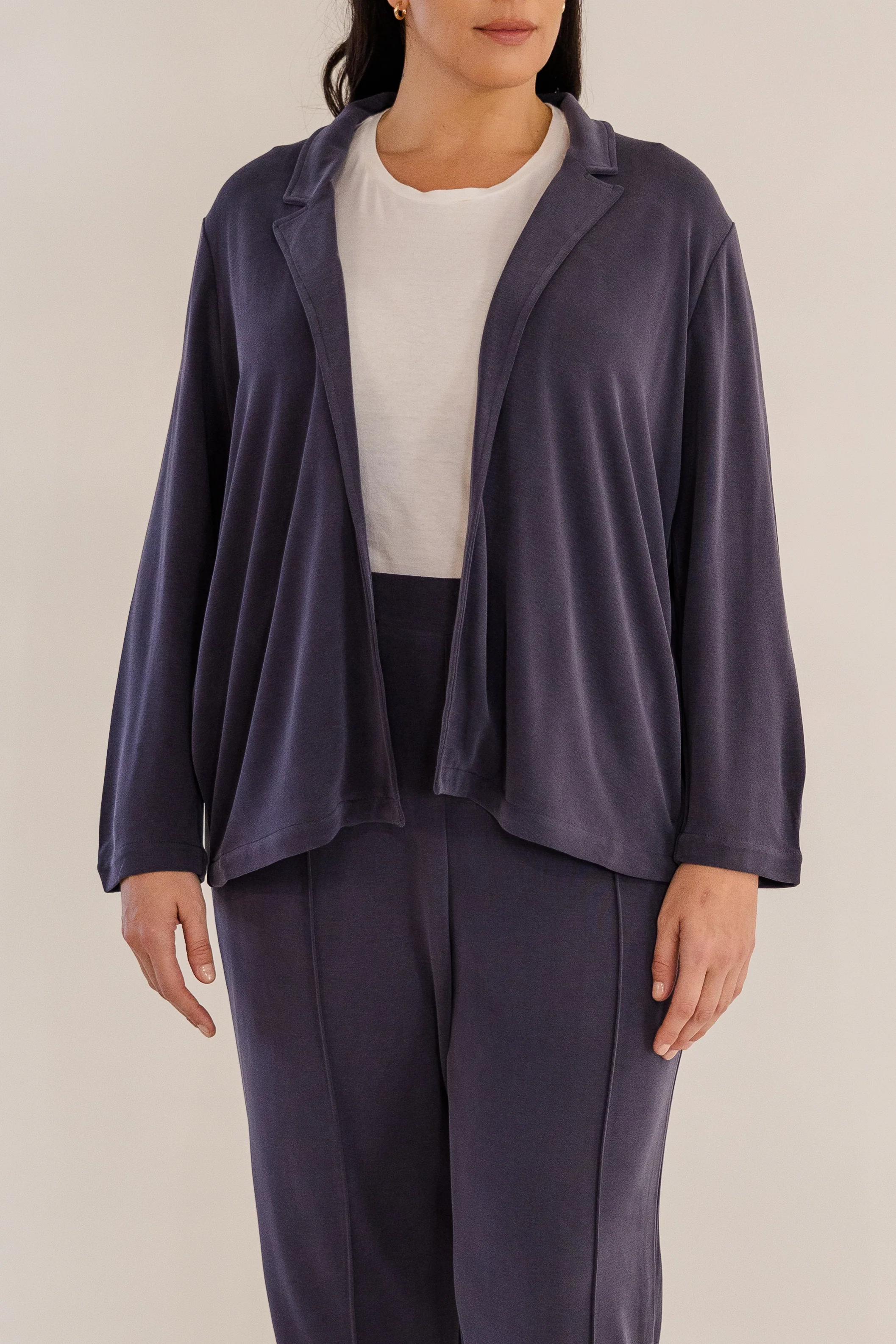 Bleecker Collar Knit Jacket, Ink Navy - Giverhouse