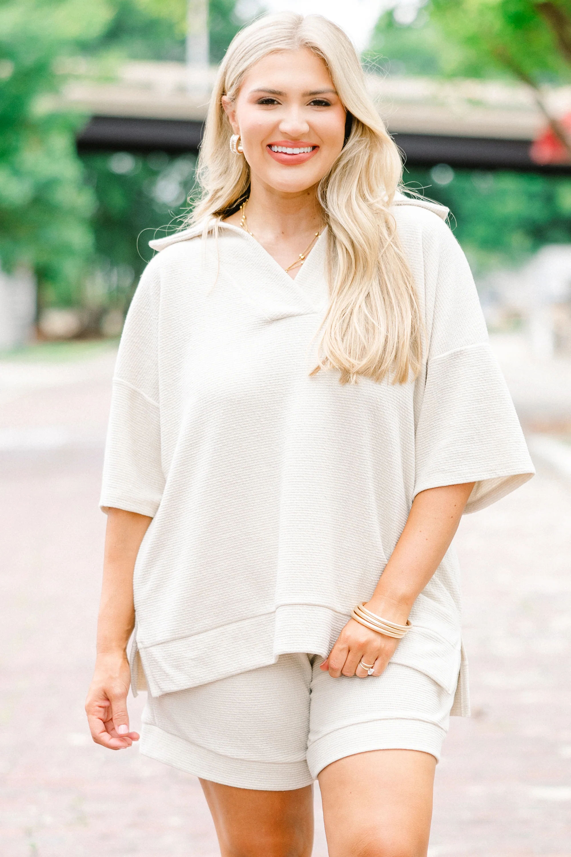 Relaxation Time Top, Taupe - Giverhouse