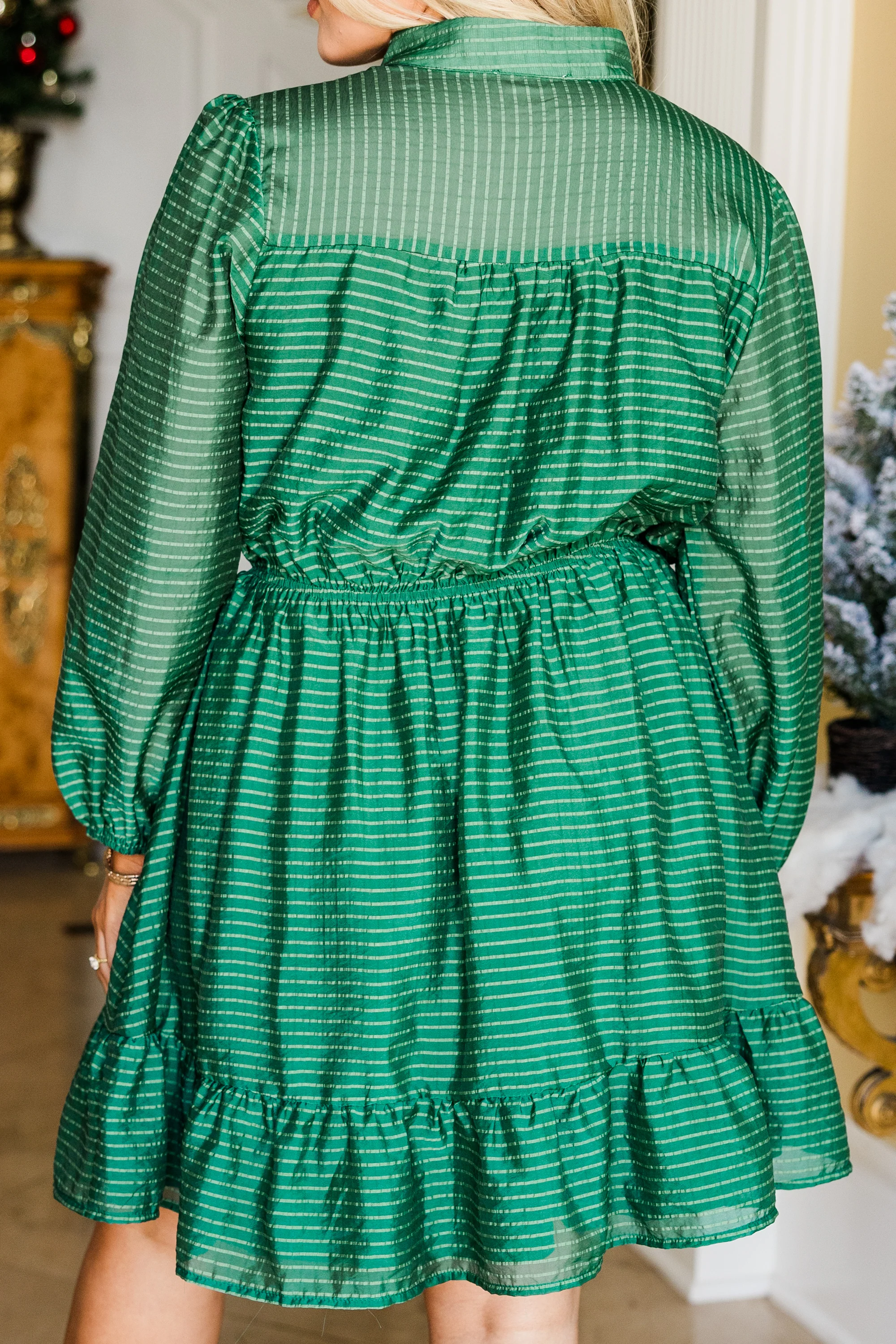 Moments Of Clarity Dress, Hunter Green - Giverhouse