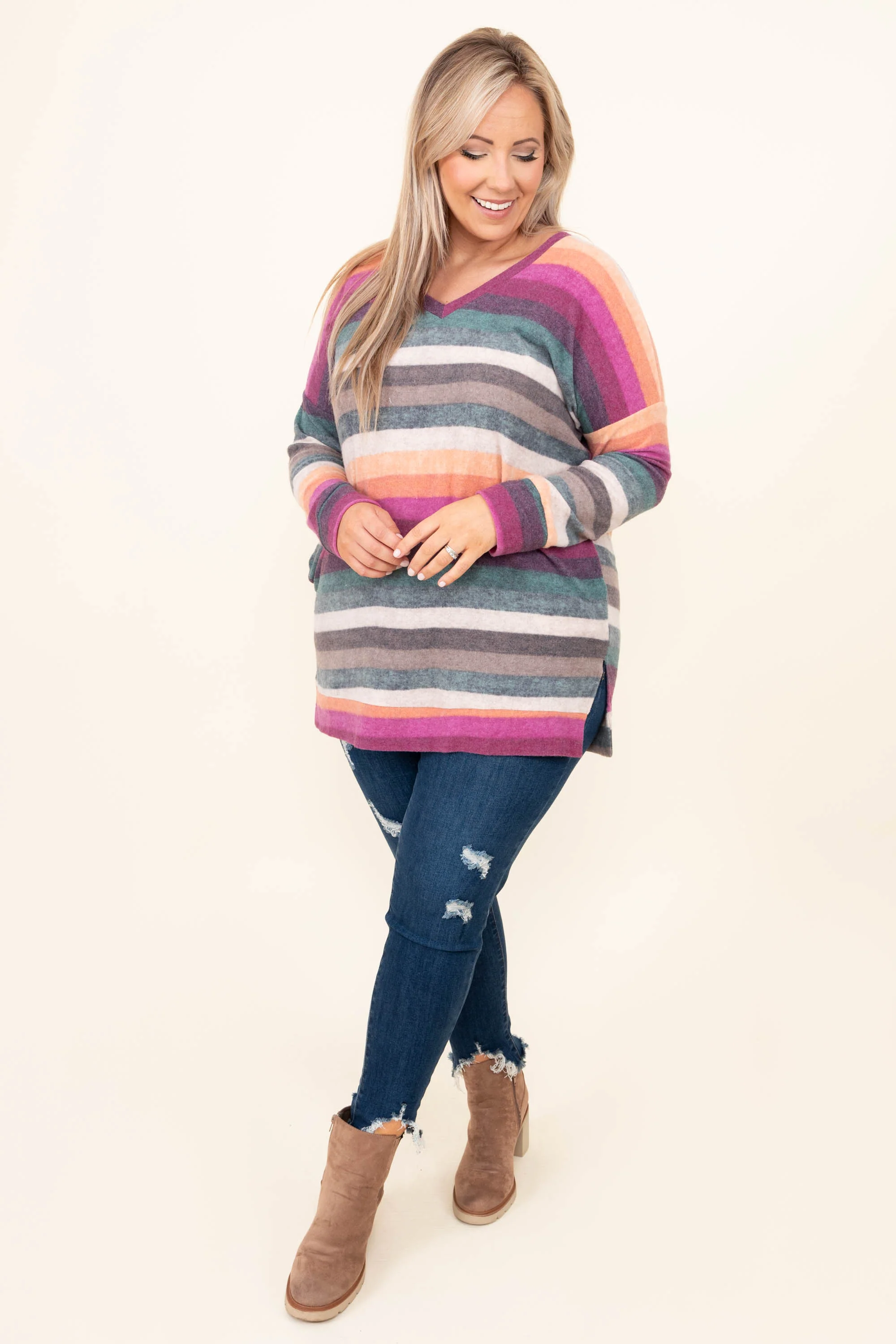 Movies And Cuddles Top, Magenta/ Jade - Giverhouse