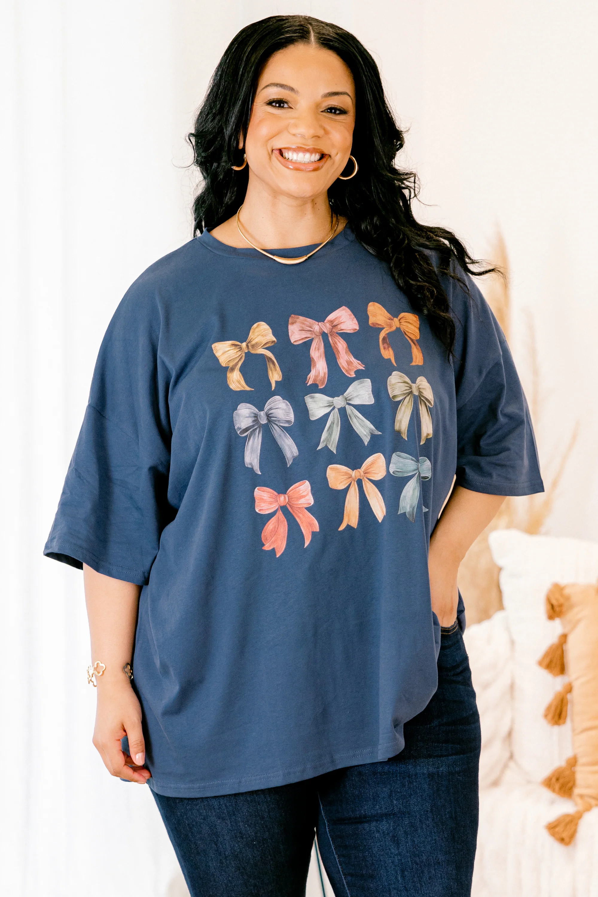 Colors of Autumn Boyfriend Tee, Midnight Navy - Giverhouse