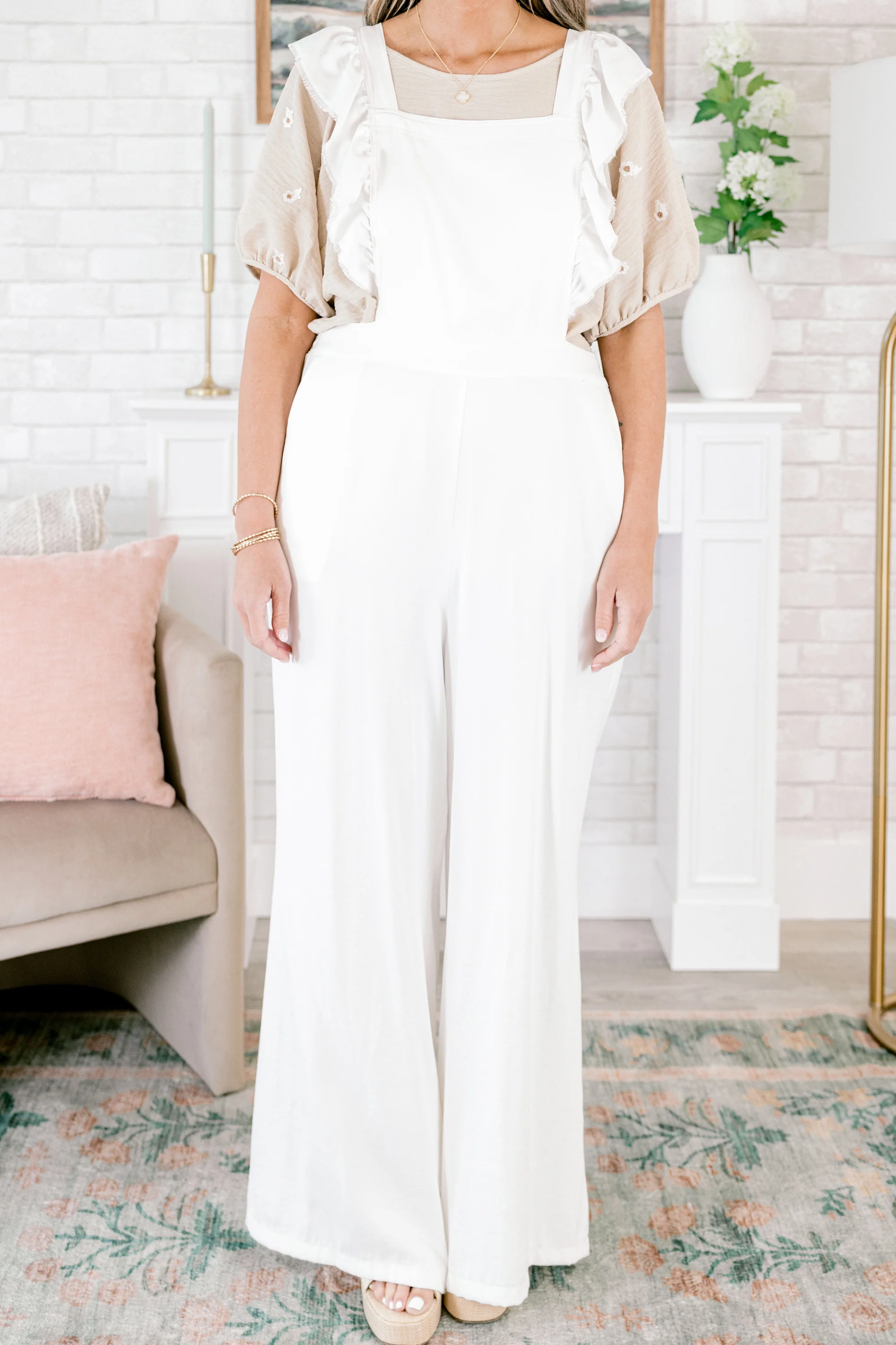 Every Angle Jumpsuit, White - Giverhouse