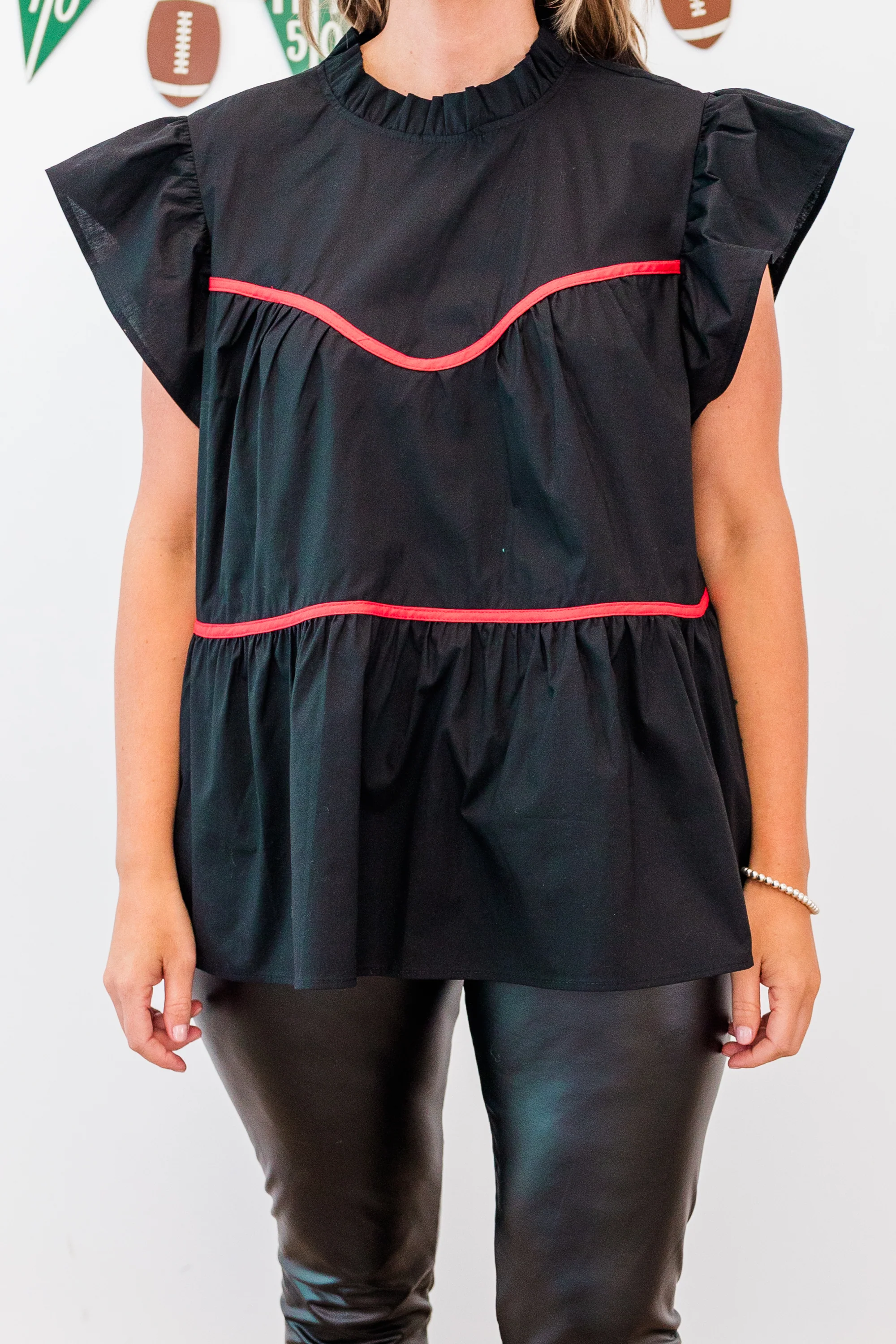 All The Spirit Top, Black-Red - Giverhouse