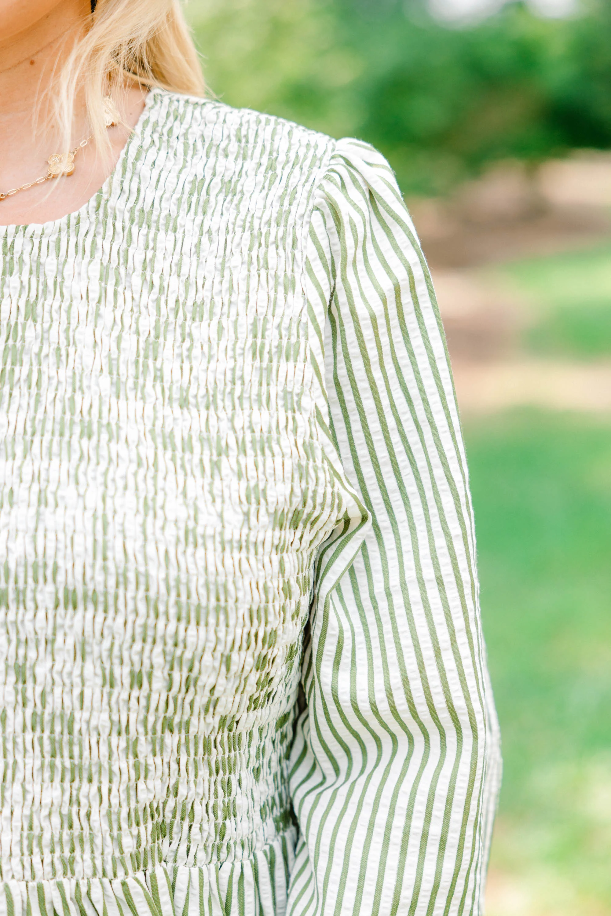 Wallflower Kisses Top, Green Stripe - Giverhouse