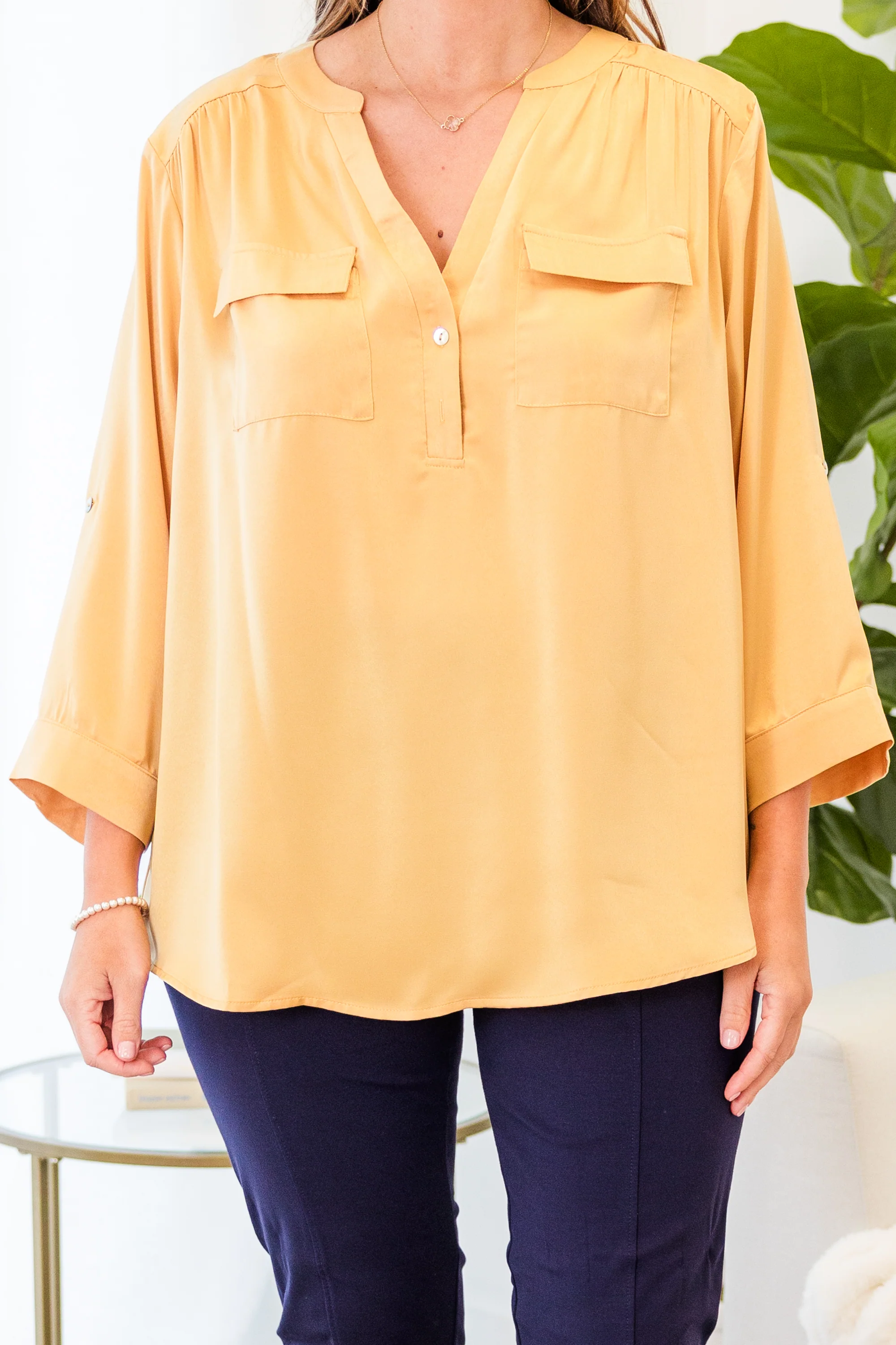 Cute And Charming Top, Yellow - Giverhouse