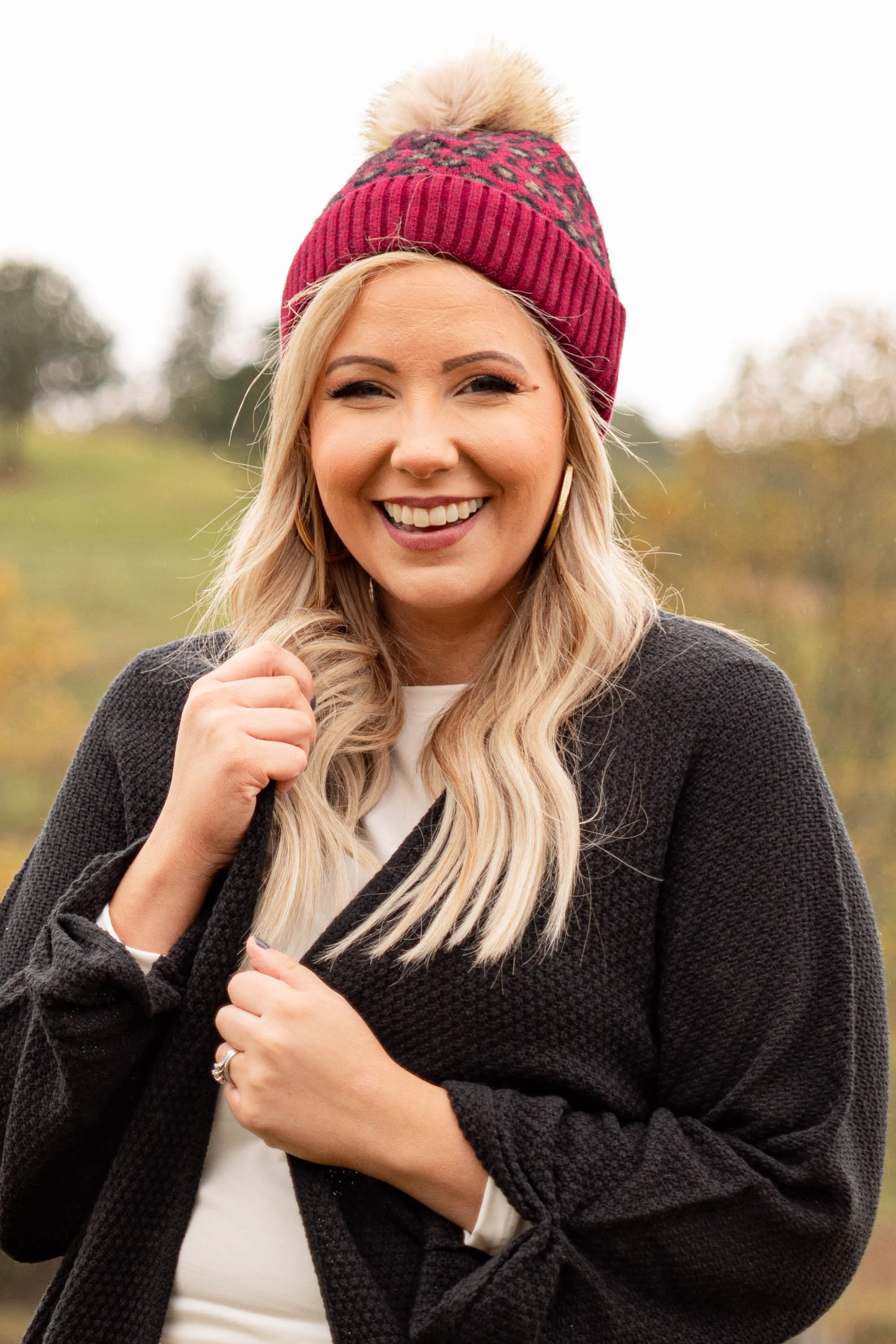 Wild And Fierce Beanie, Burgundy - Giverhouse