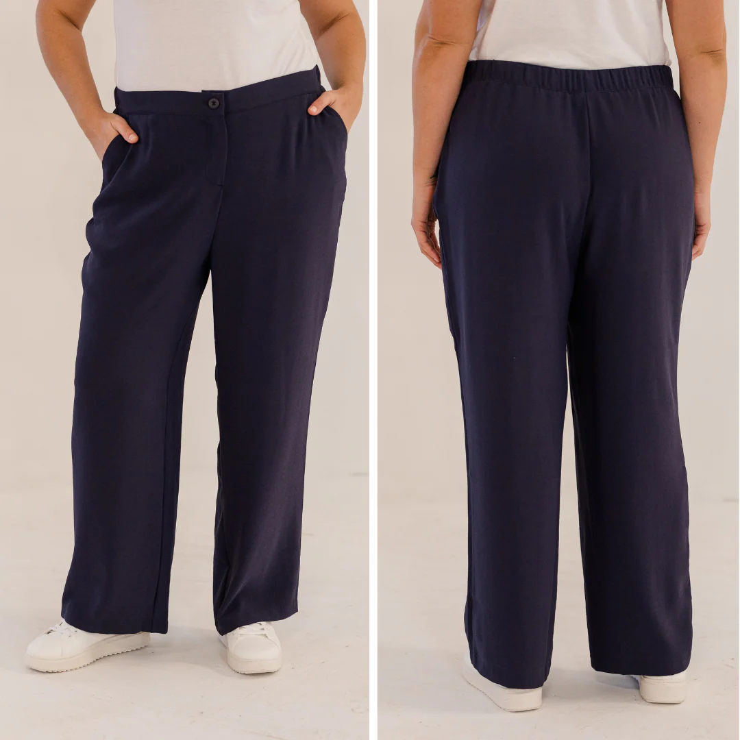 Lena Straight Leg Pant, Ink Navy - Giverhouse