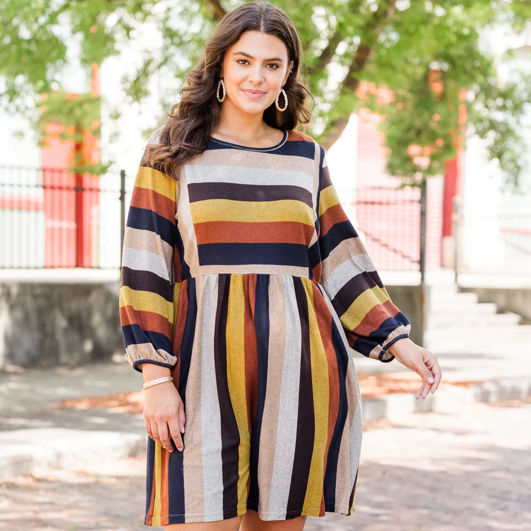 Bring Back The Moments Dress, Rust-Mocha - Giverhouse