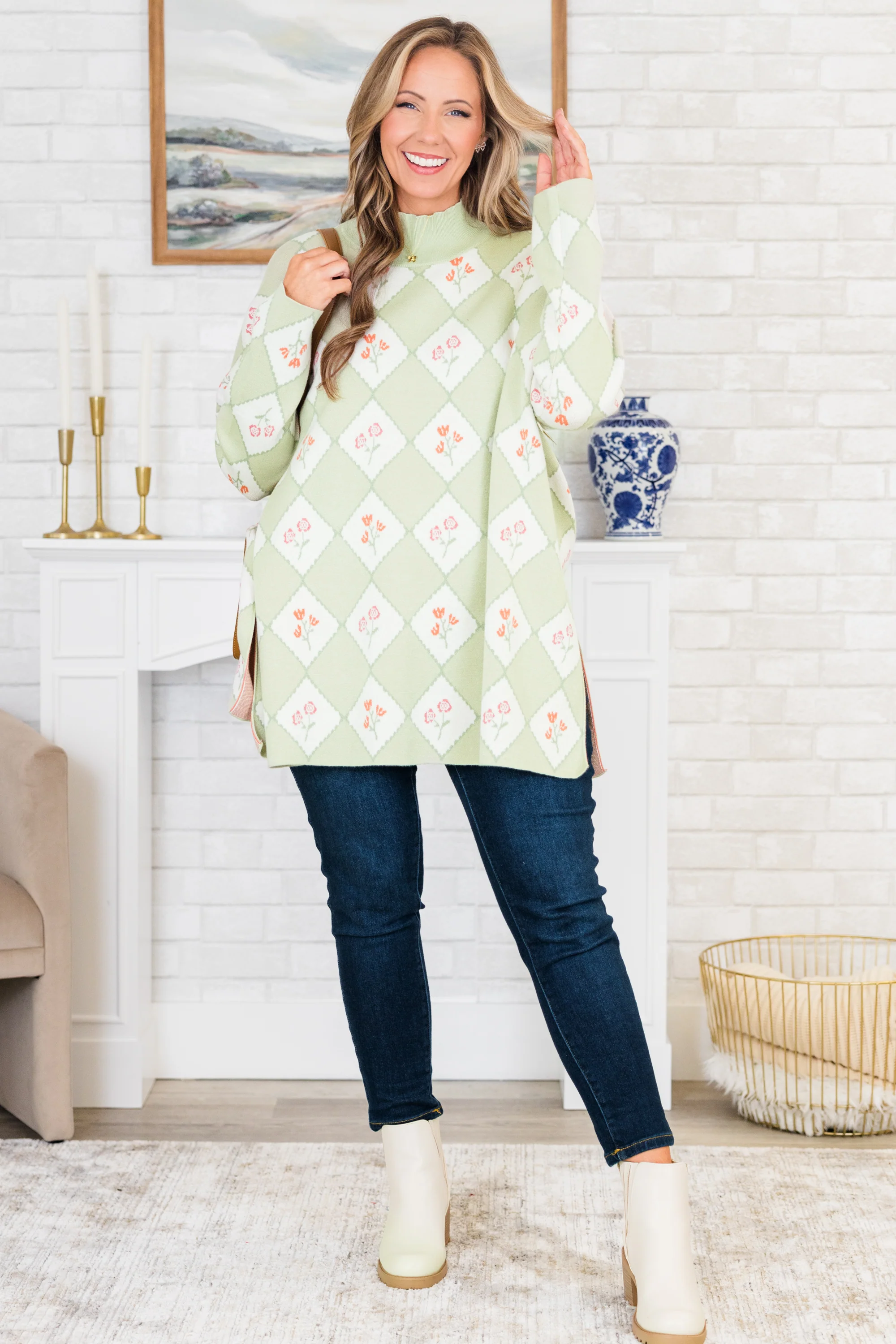 Taste Of Treasure Sweater, Sage - Giverhouse