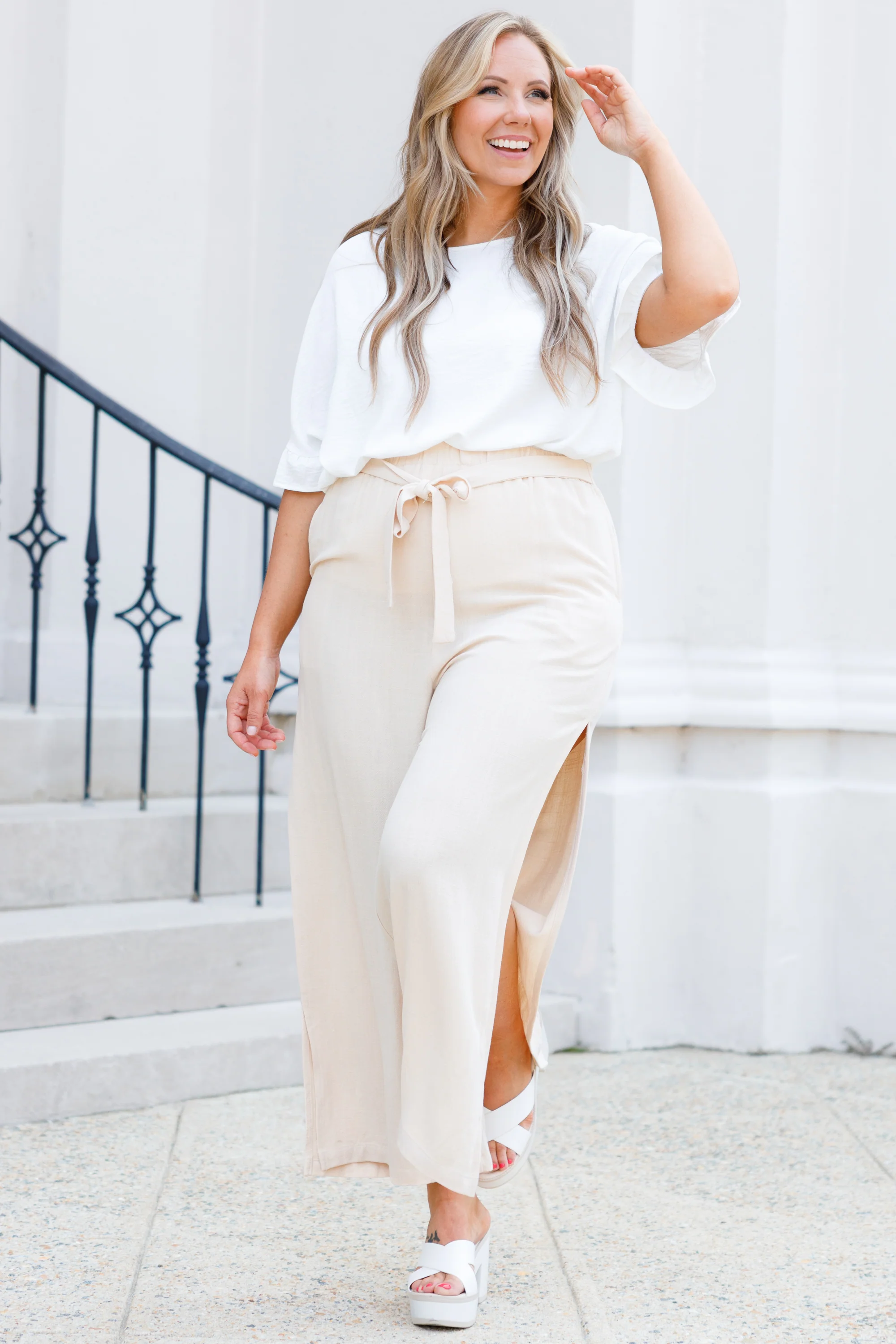 Be Free Pants, Oatmeal - Giverhouse