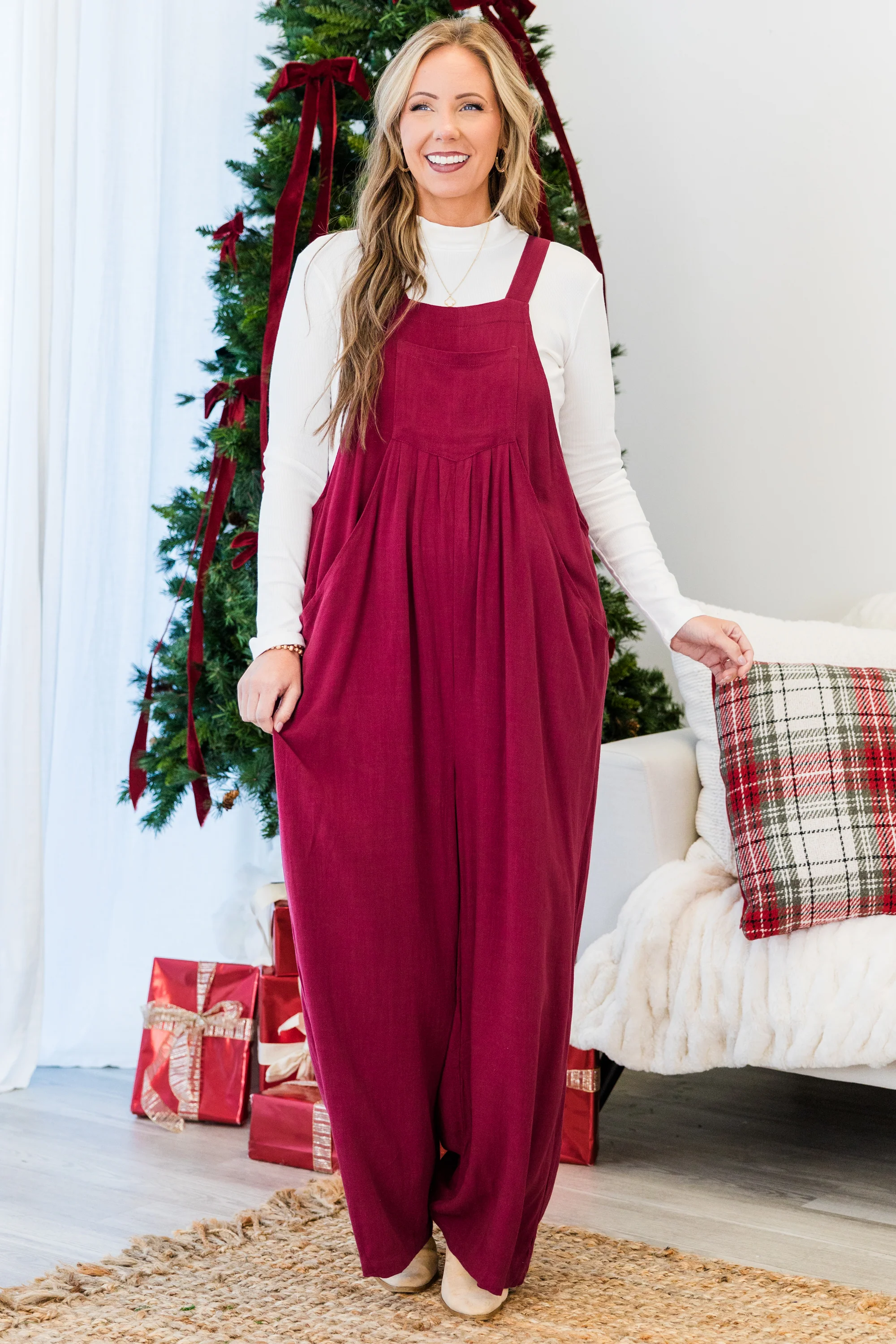 Beyond Bold Jumpsuit, Berry - Giverhouse