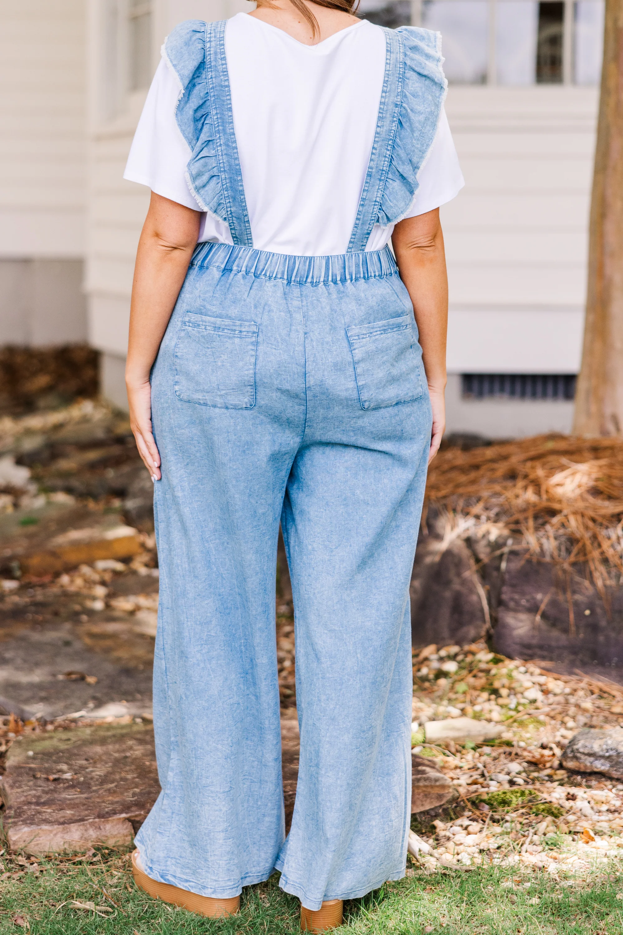 Every Angle Jumpsuit, Washed Denim - Giverhouse