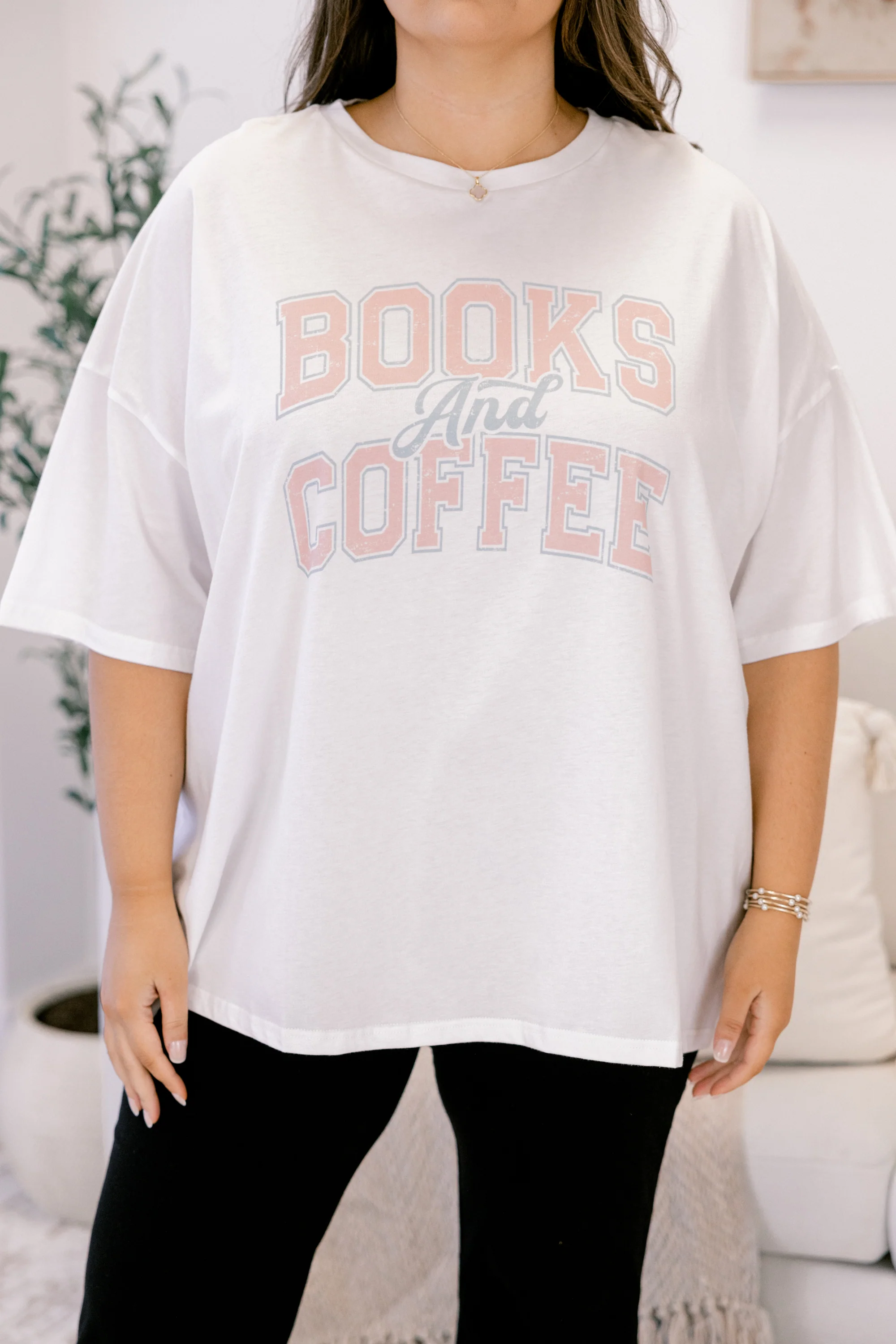 Just a Cozy Girl Imported Boyfriend Tee, White - Giverhouse