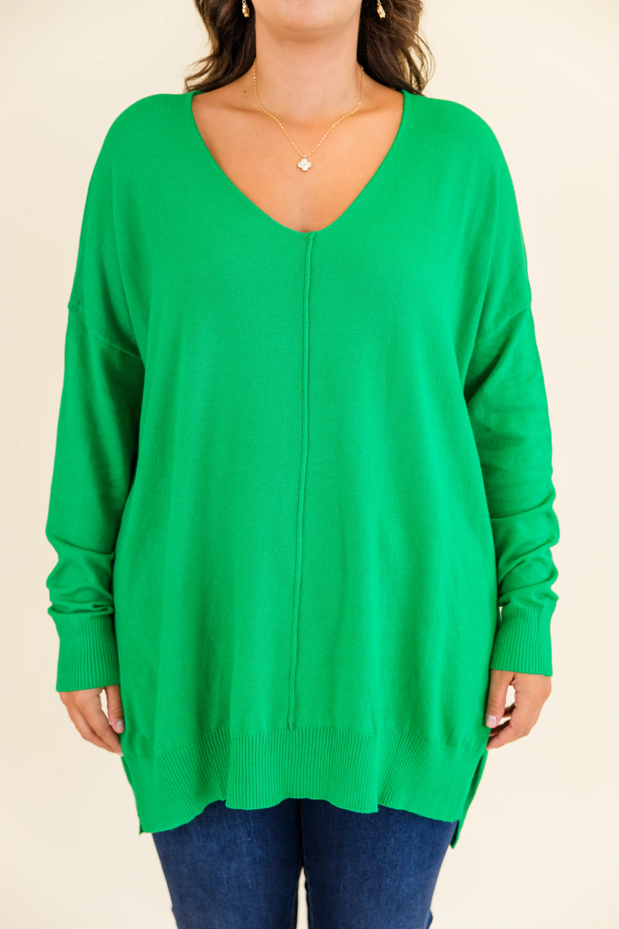 Miss Who I Was Sweater, Kelly Green - Giverhouse