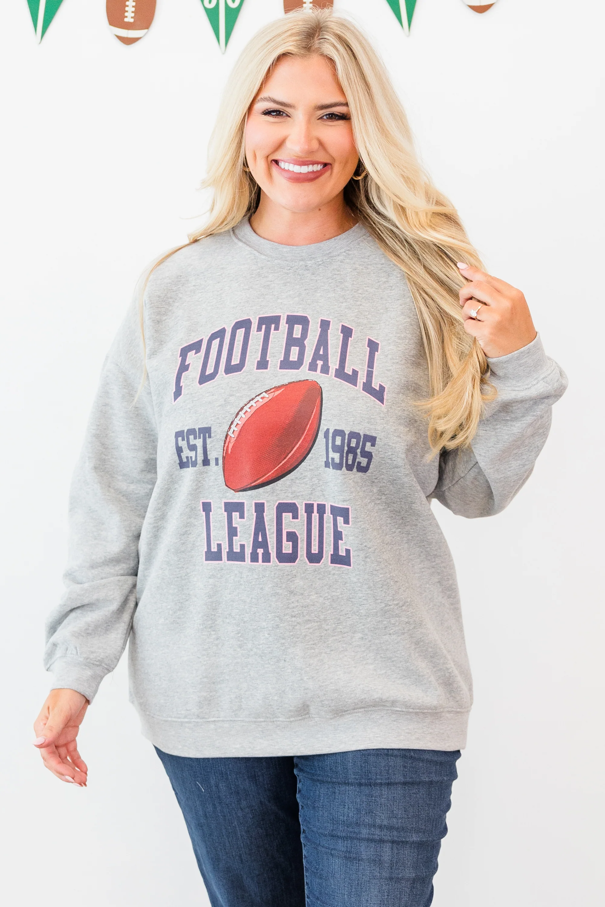 Cozy On Game Day Pullover, Heather Gray - Giverhouse