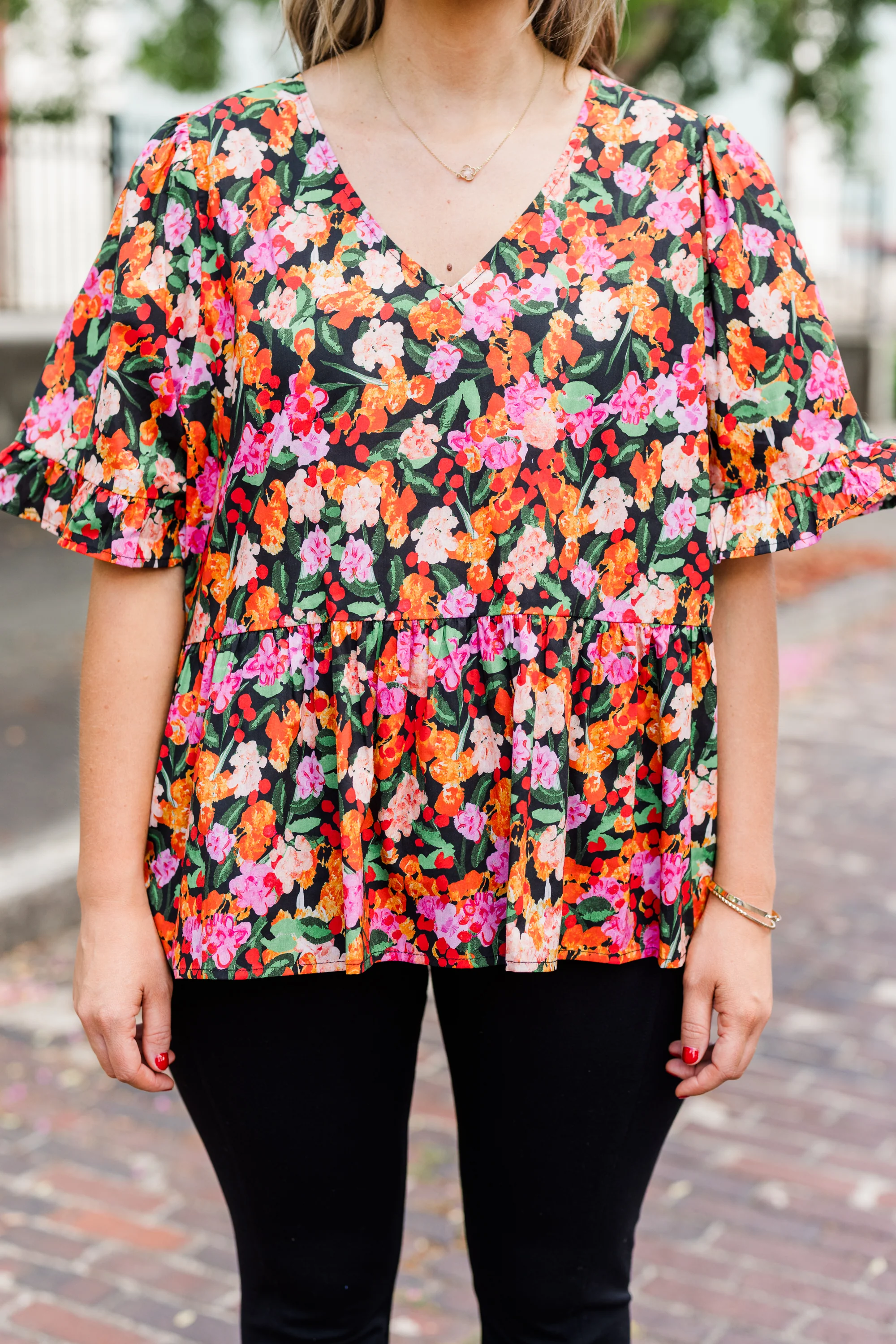 Coastal Garden Top, Black - Giverhouse
