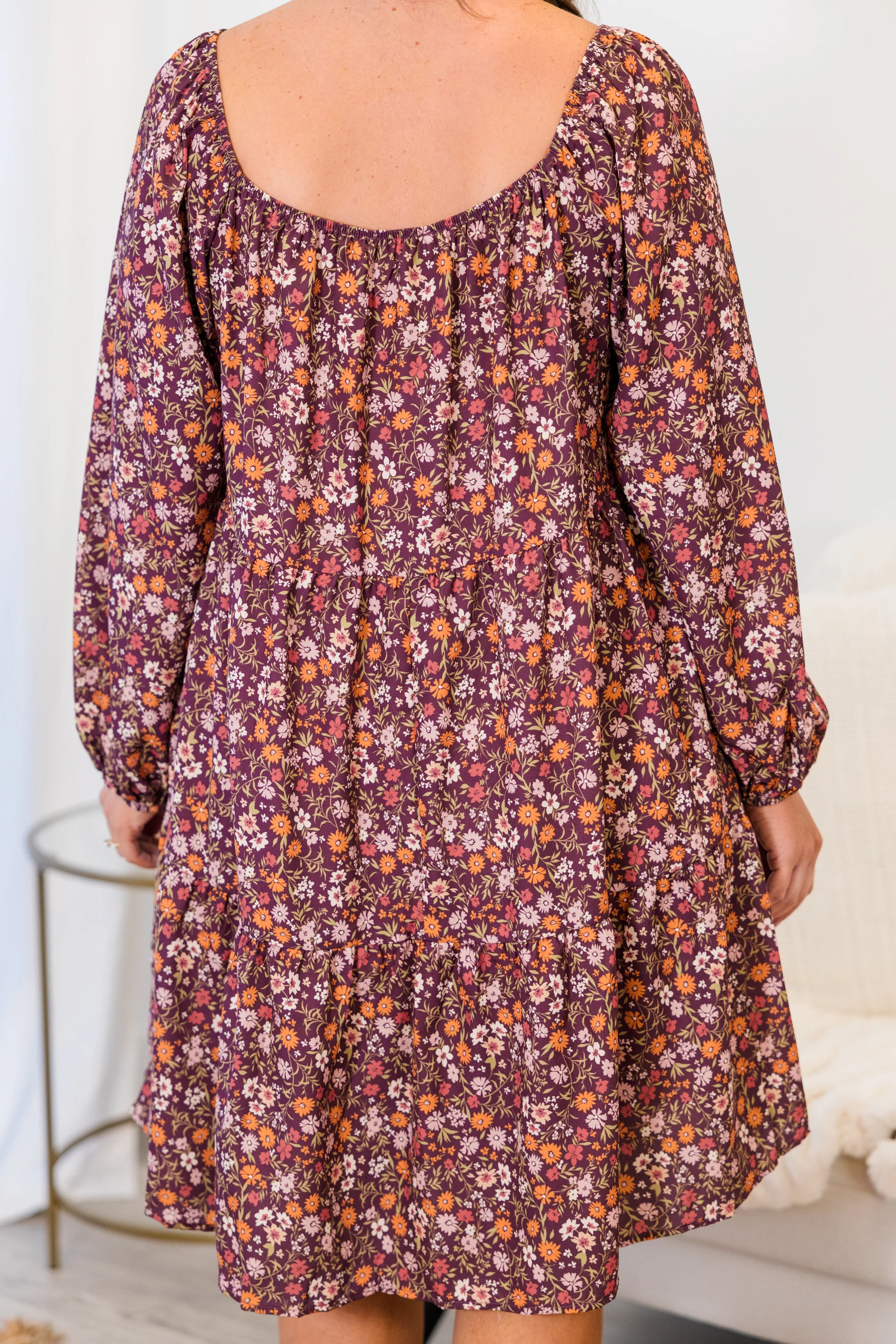 It's My Call Dress, Maroon - Giverhouse