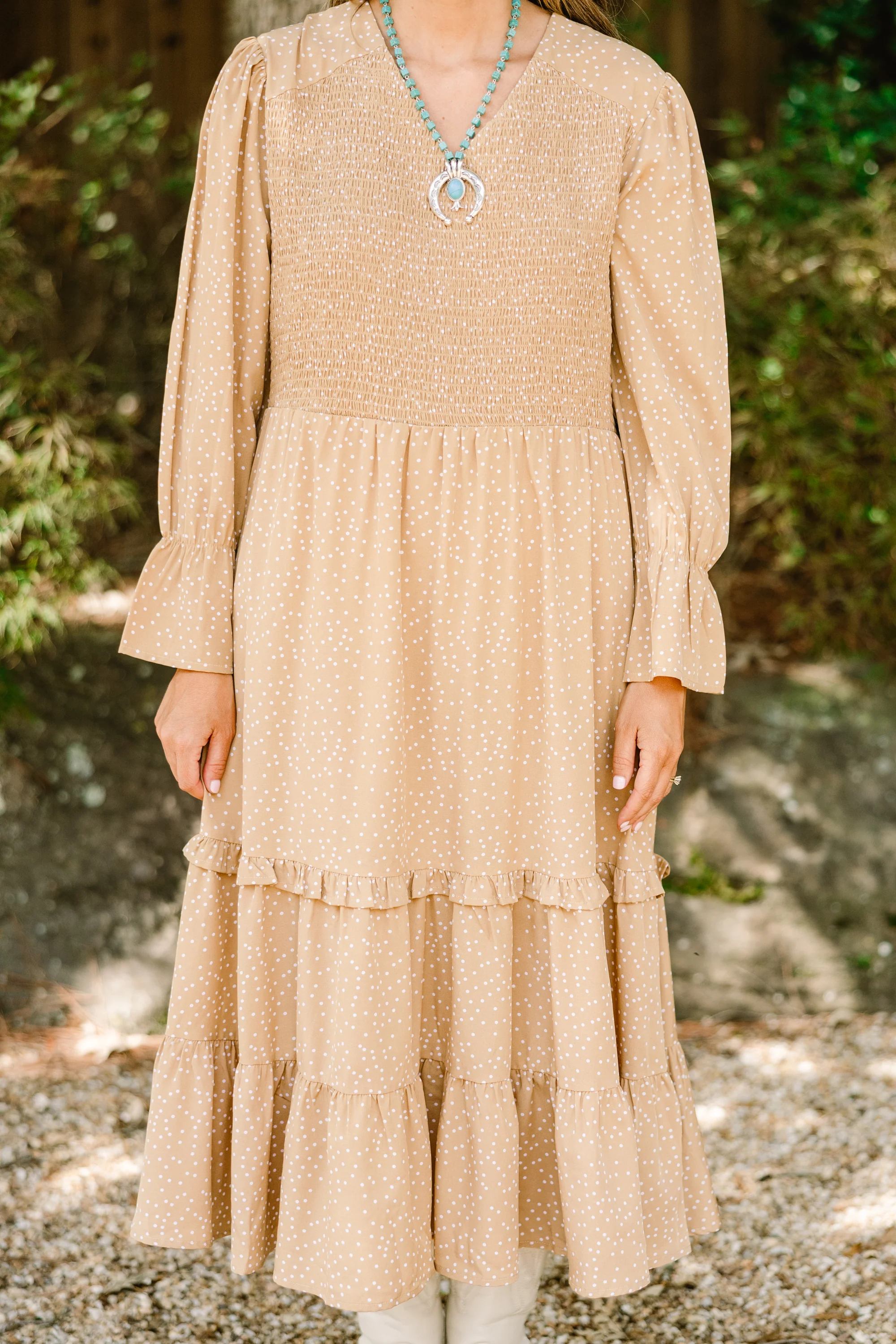 Montana Mornings Dress, Tan - Giverhouse