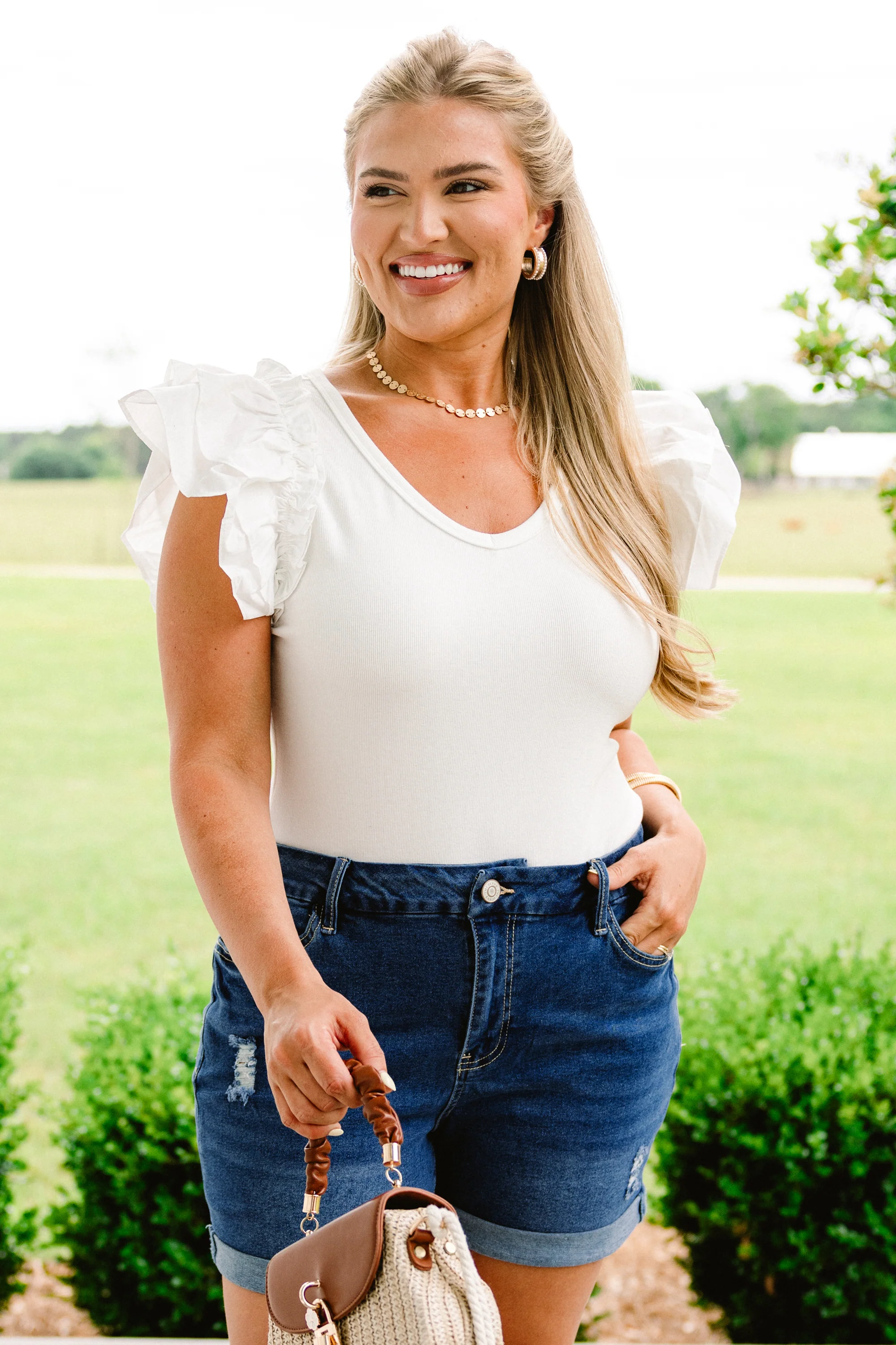 So Typically Me Shorts, Medium Wash - Giverhouse