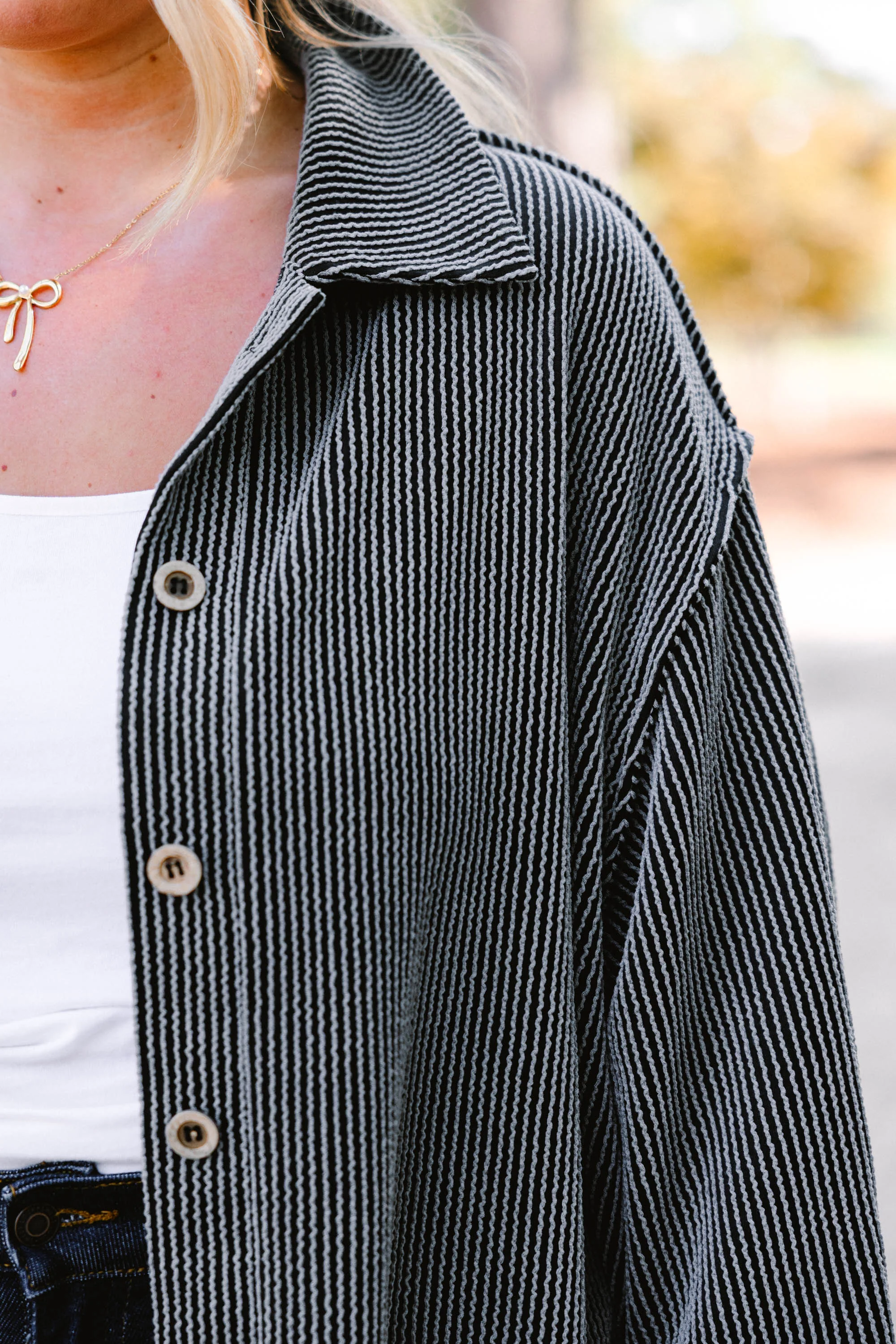 Same For Me Shacket, Charcoal - Giverhouse