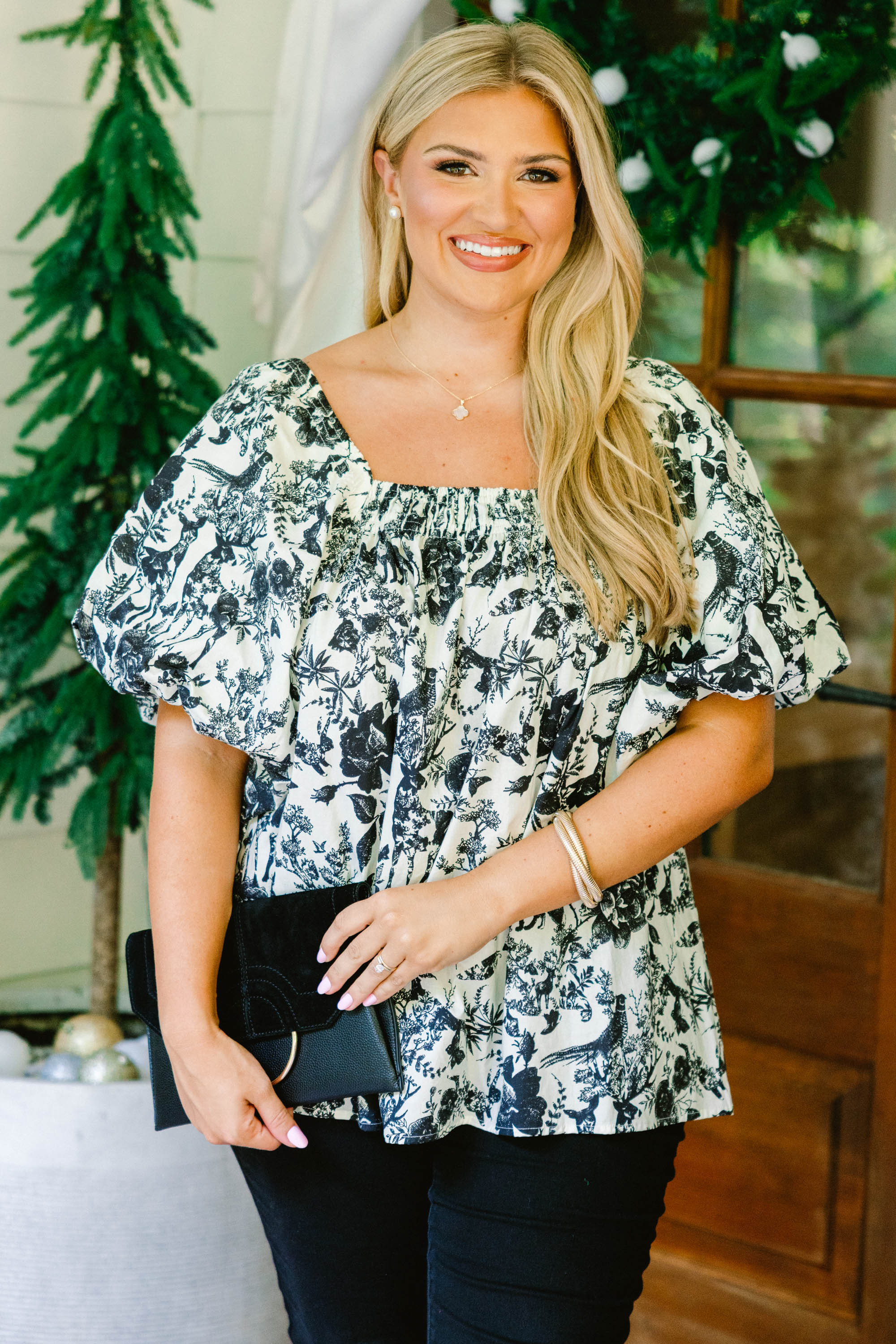 Cozy Love Top, Black Toile - Giverhouse