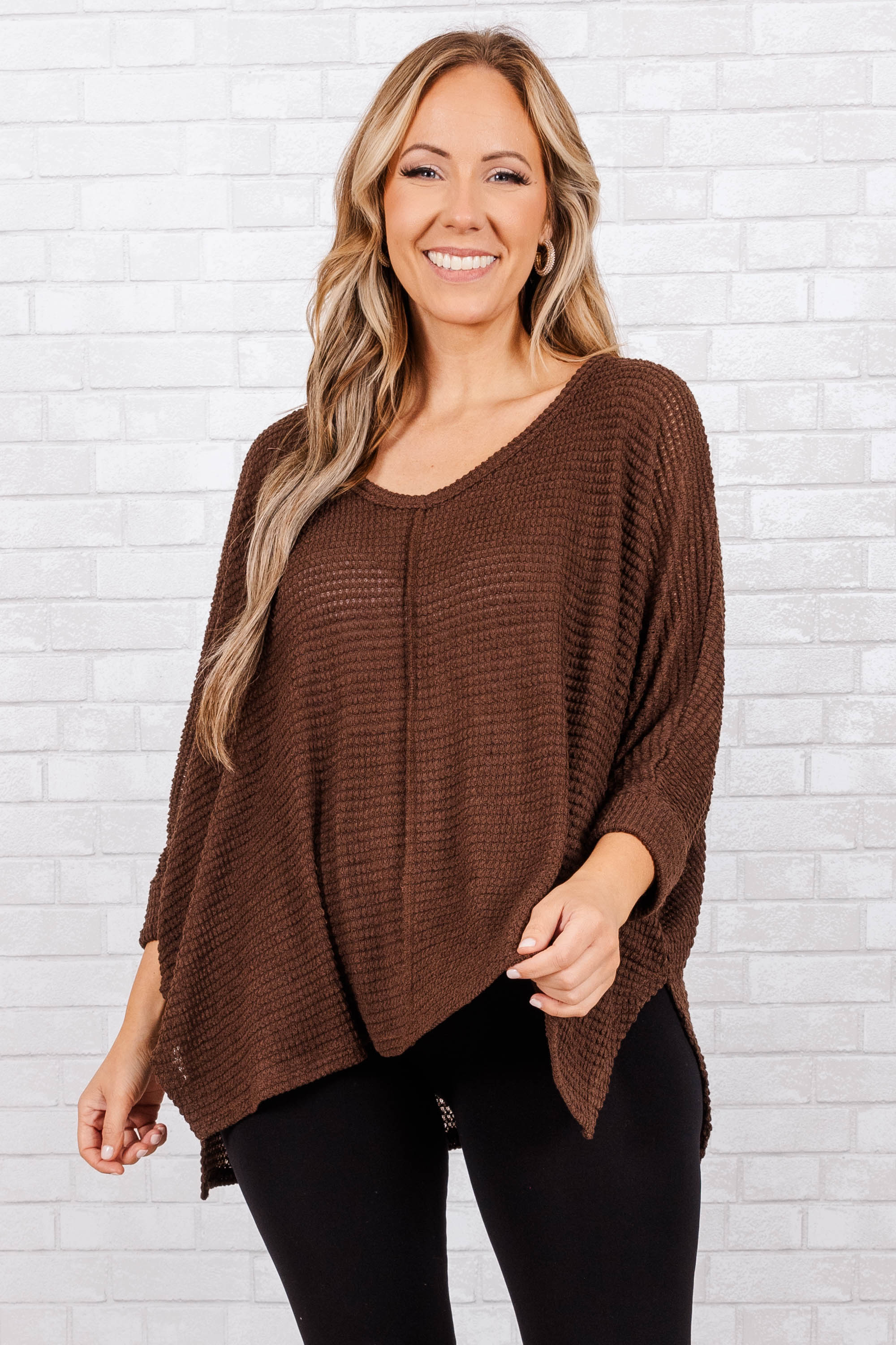 Let Me Think Top, Brown - Giverhouse