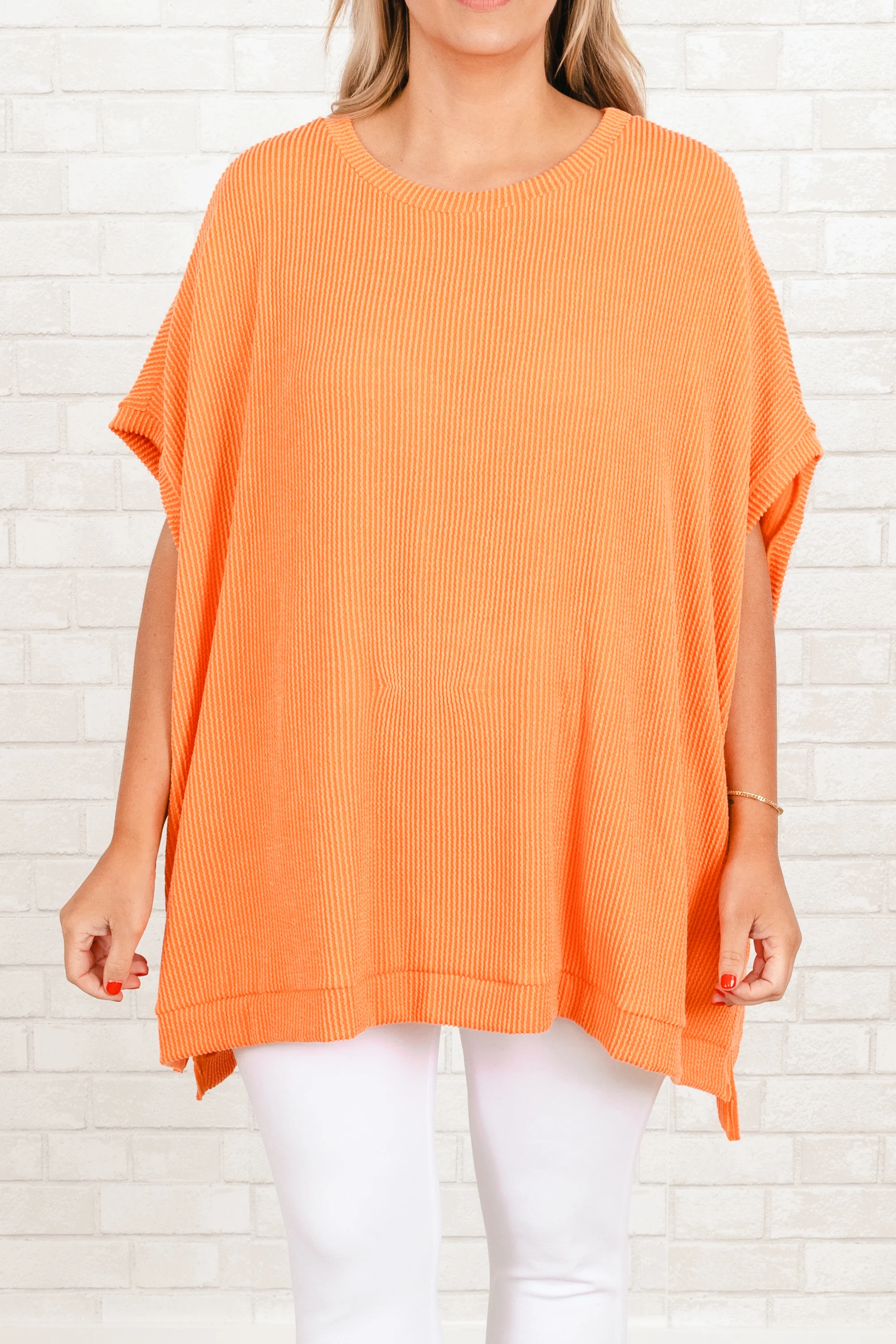All About Knits Top, Orange - Giverhouse