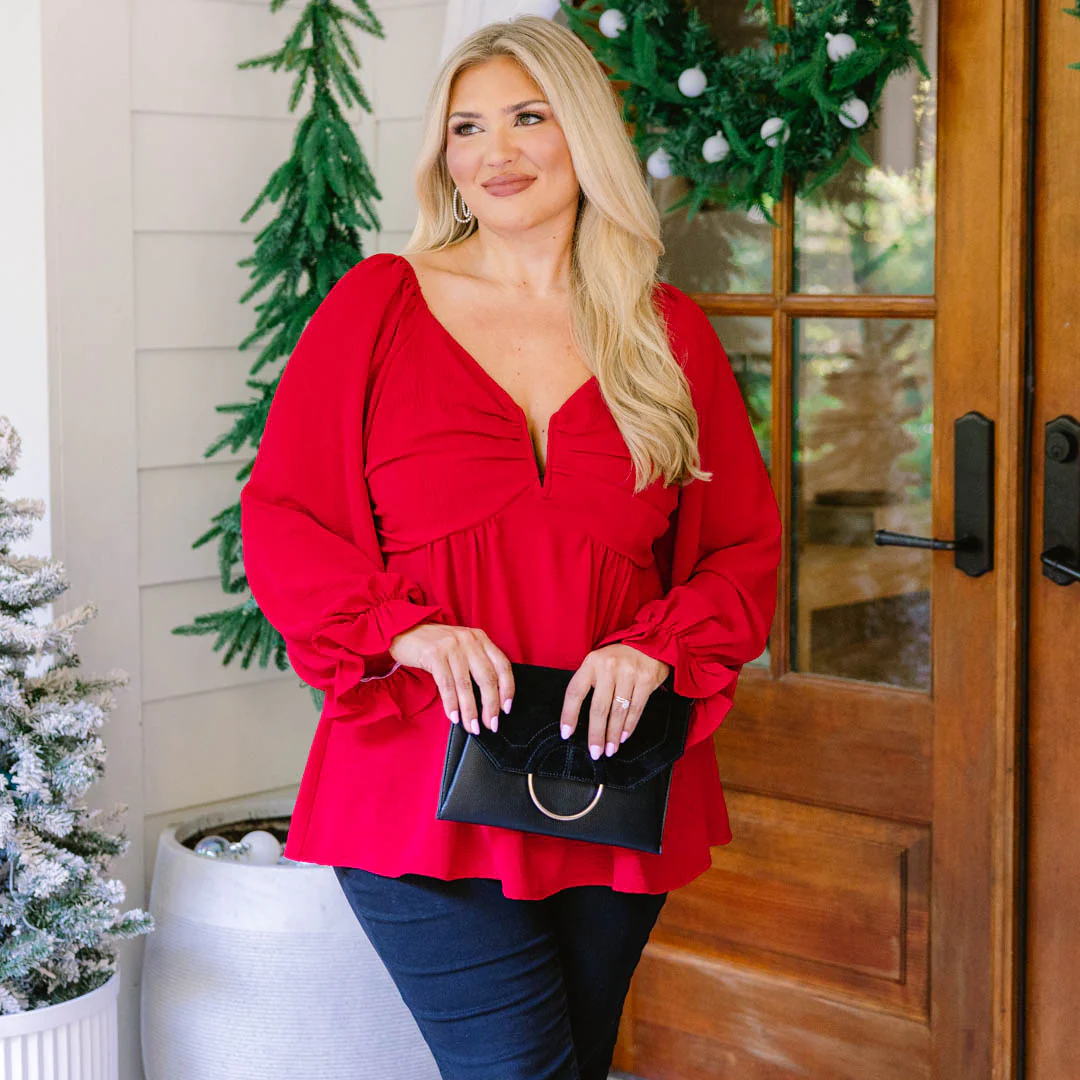 Peaceful Day Top, Red - Giverhouse