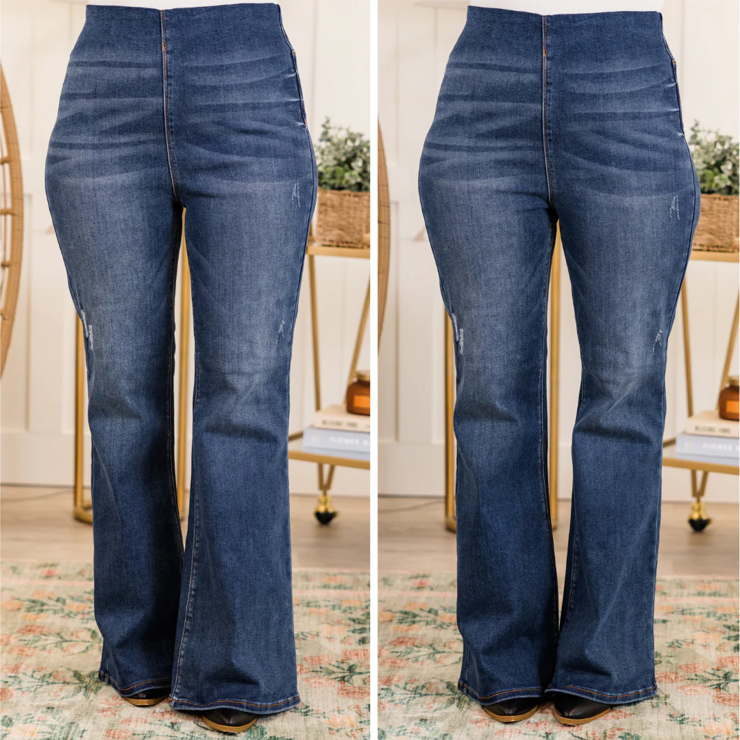 Life Isn't Flare Jeggings, Dark - Giverhouse