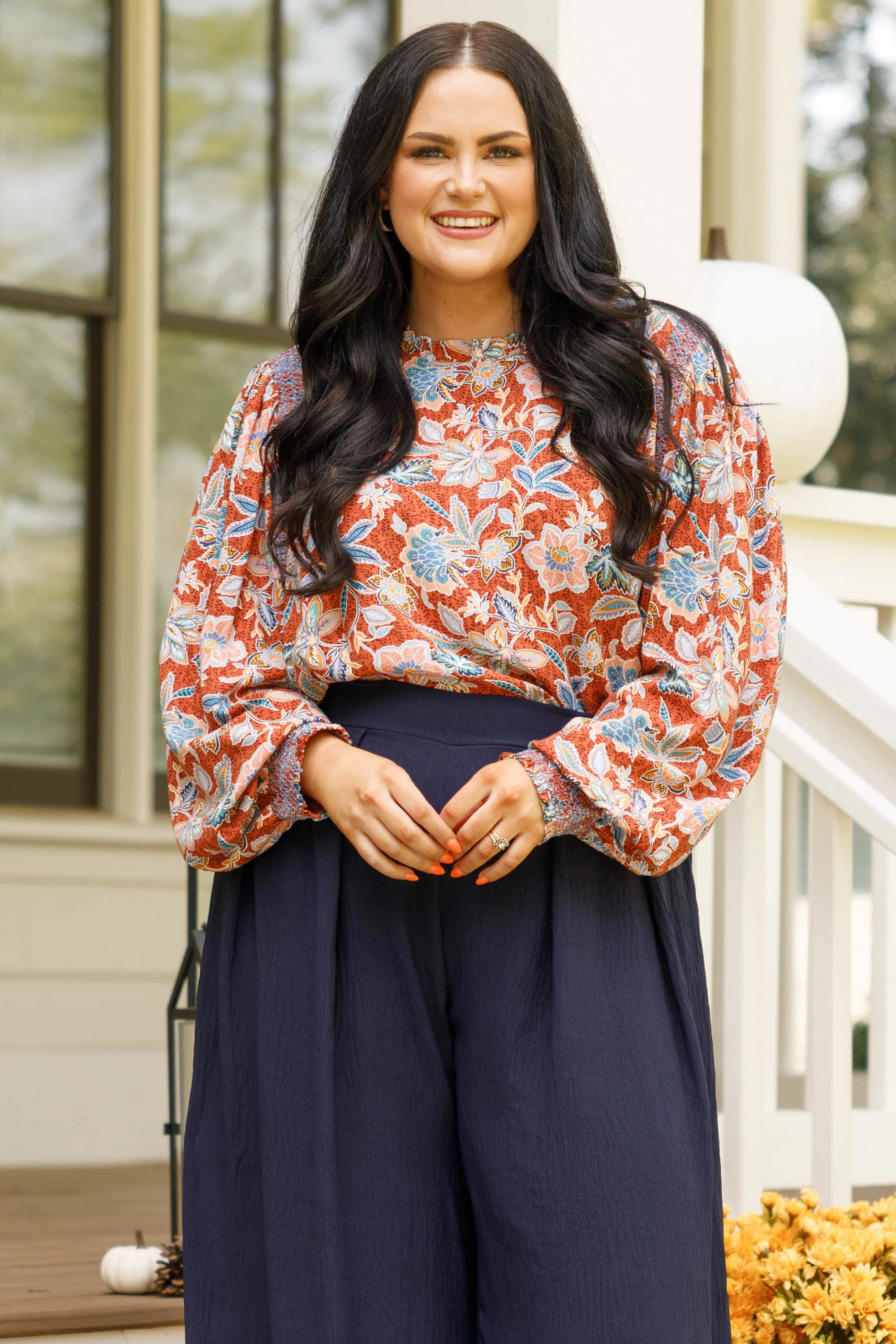 Love From A Distance Blouse, Rust - Giverhouse