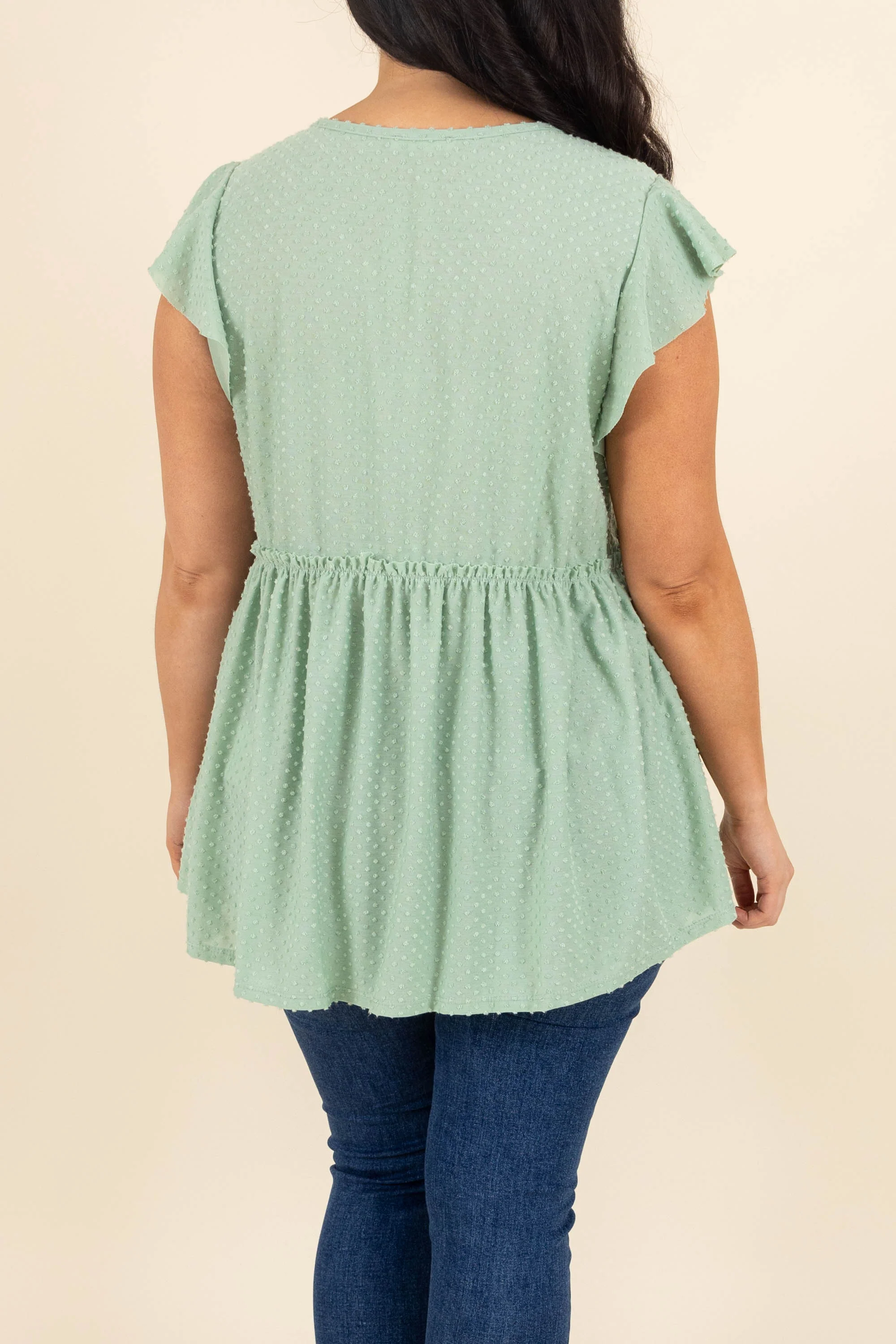 So Much Caring Top, Sage - Giverhouse