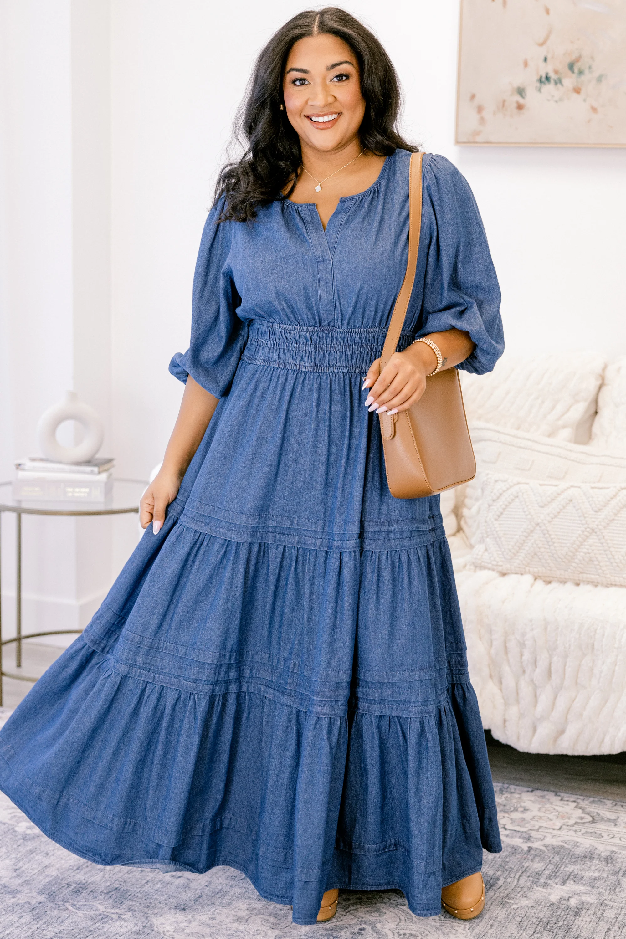 The Clear Choice Dress, Denim - Giverhouse