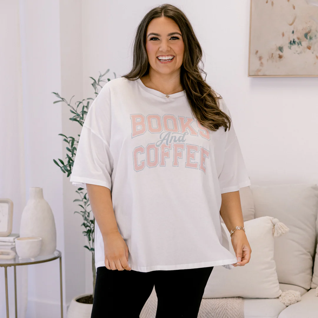 Just a Cozy Girl Imported Boyfriend Tee, White - Giverhouse