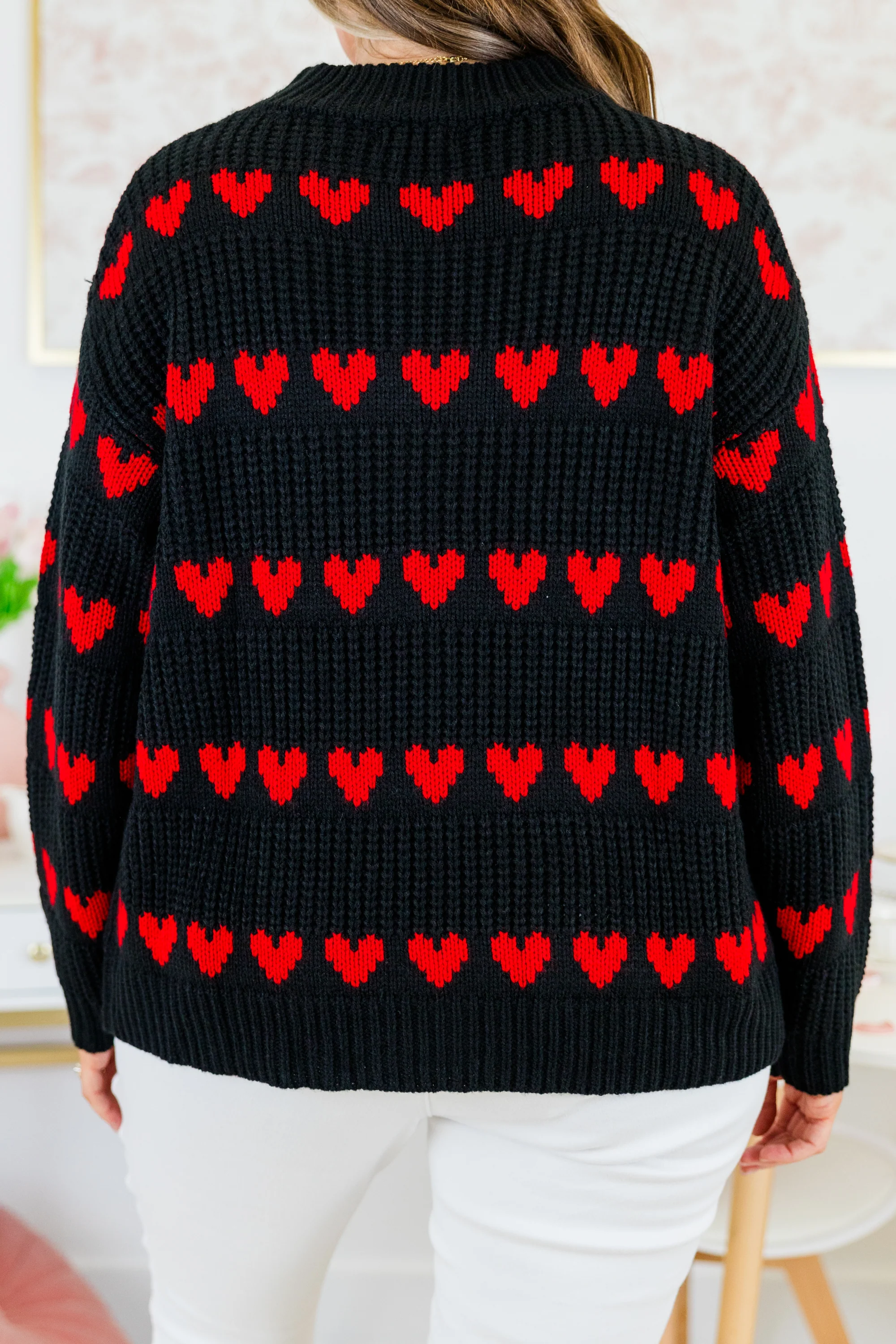 Intricate Charm Sweater, Black - Giverhouse