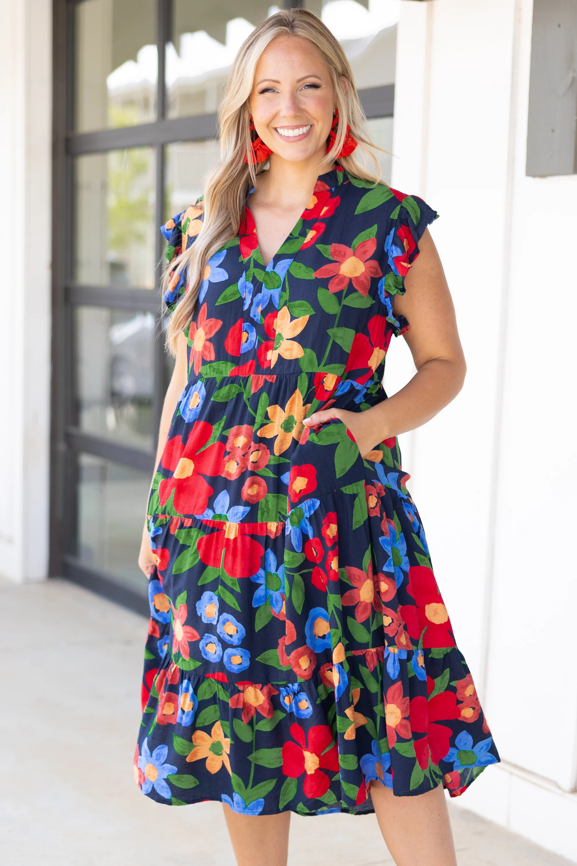 Take Me To Mexico Dress, Navy - Giverhouse