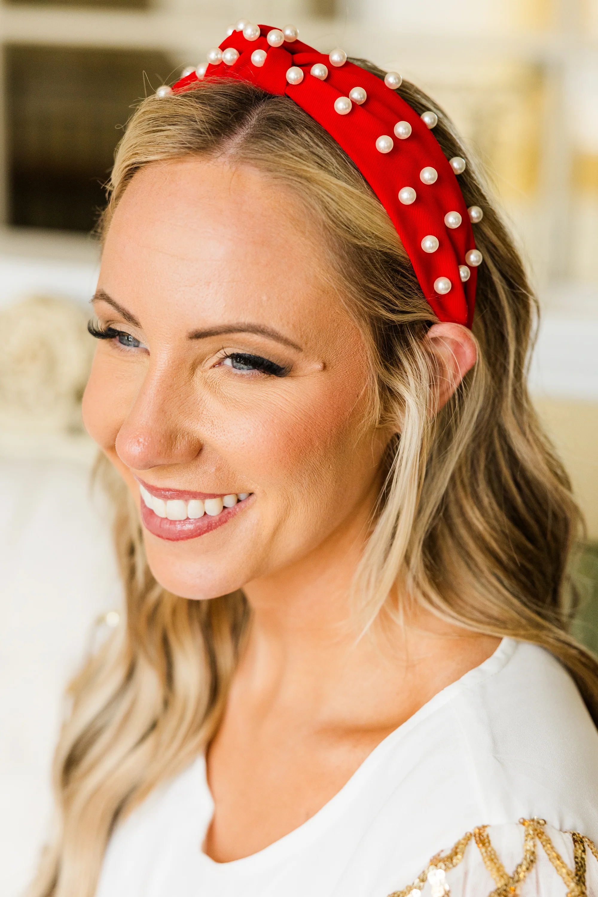 Jingle Ladies Headband, Red - Giverhouse