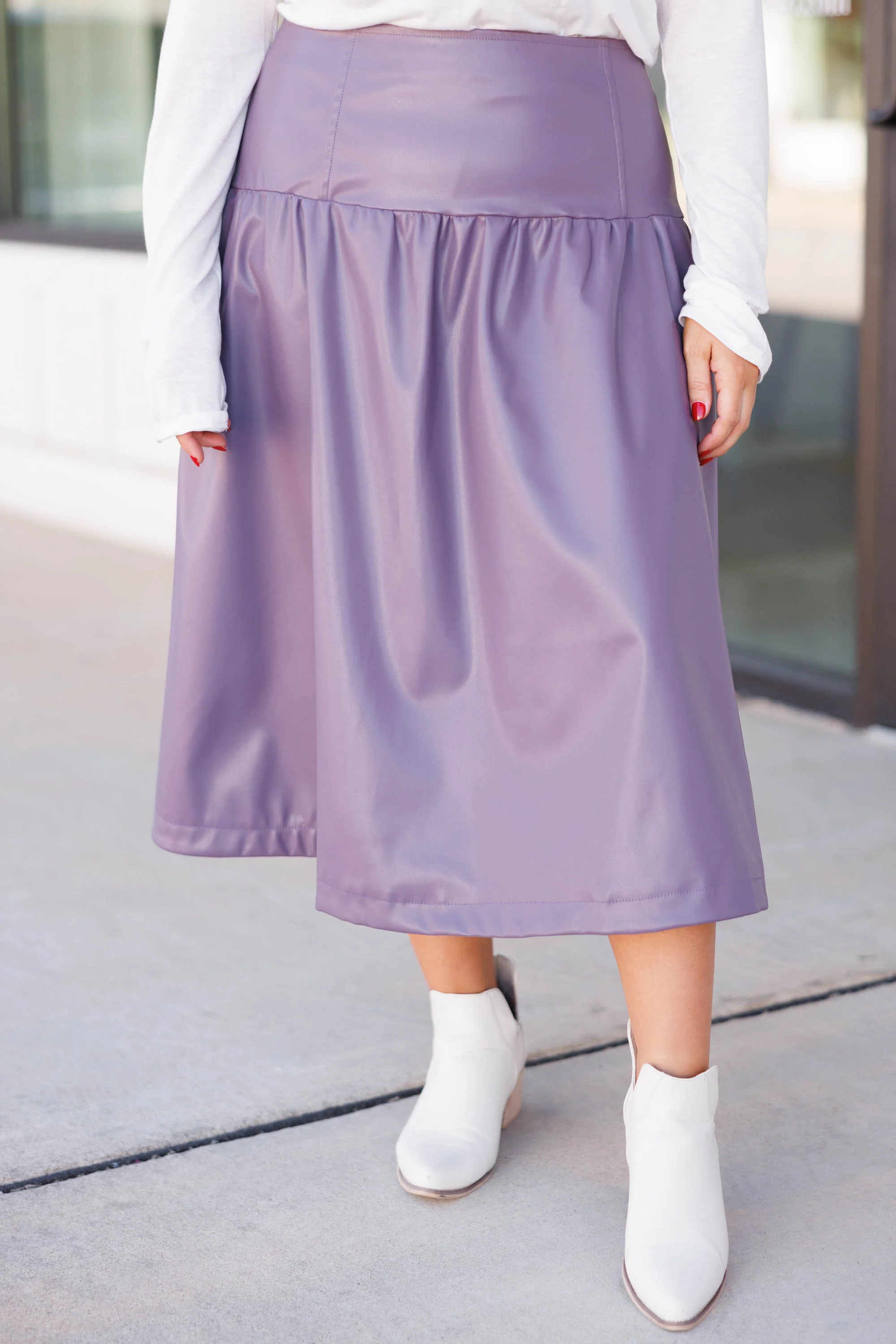 Come On Over Skirt, Purple - Giverhouse