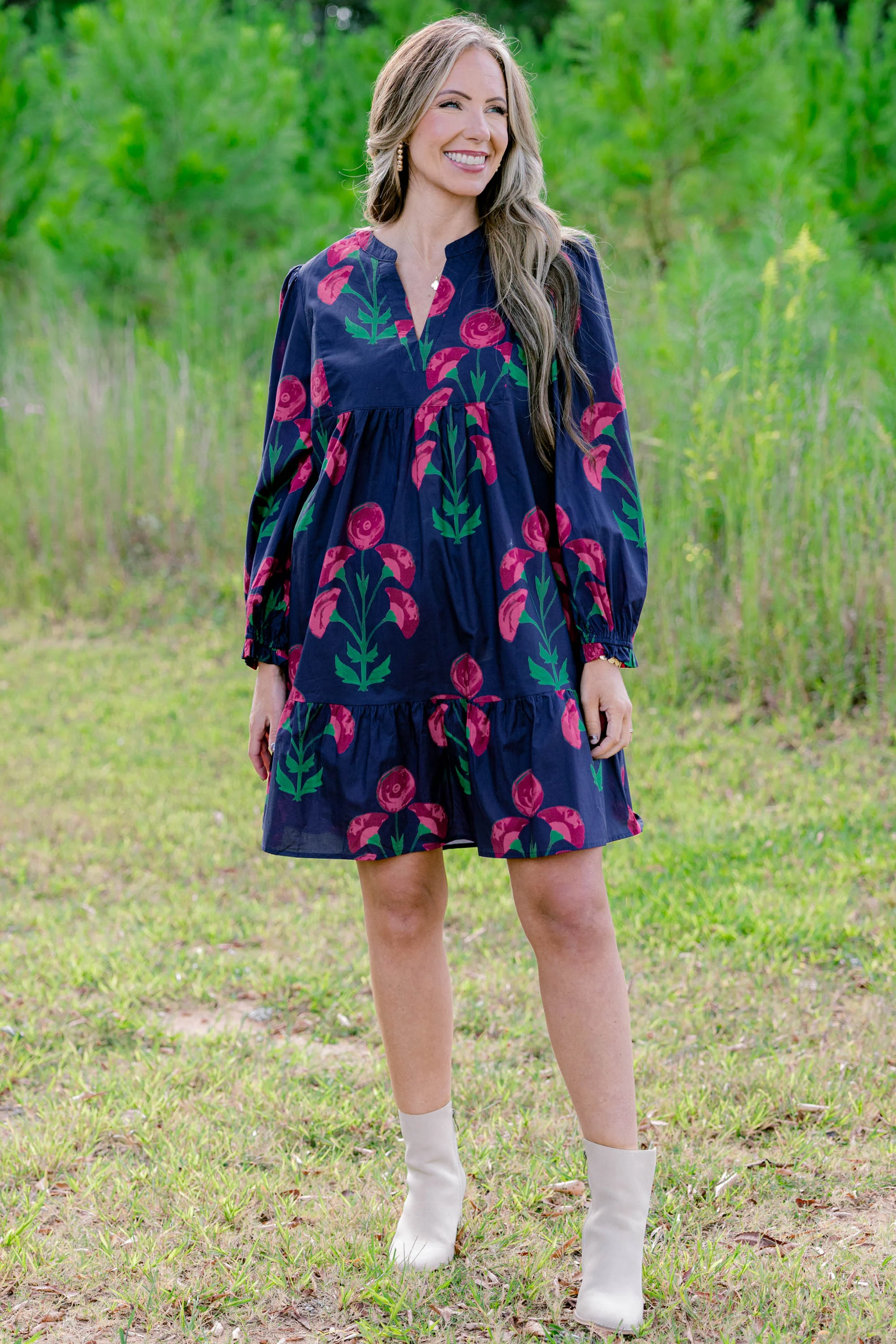 Works For Me Dress, Navy - Giverhouse