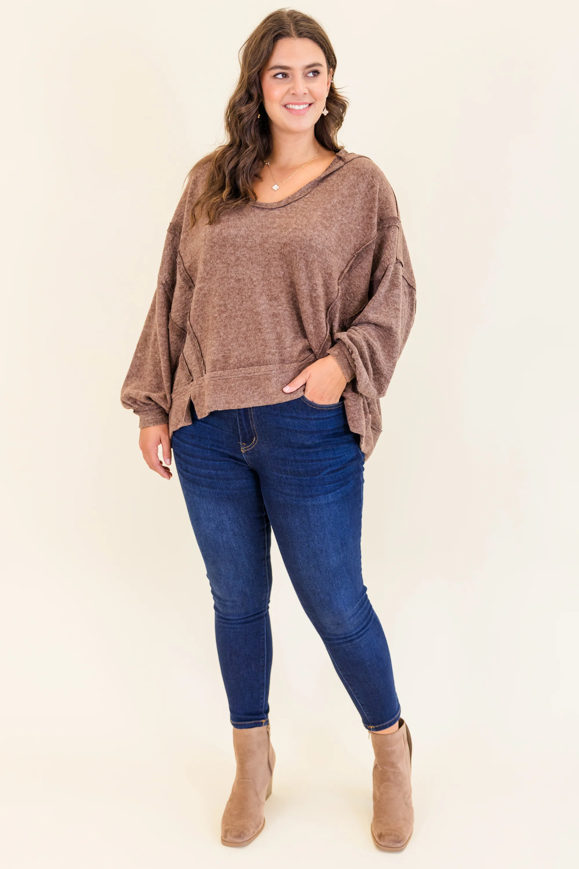 Get Cozy Hoodie, Heather Beige - Giverhouse