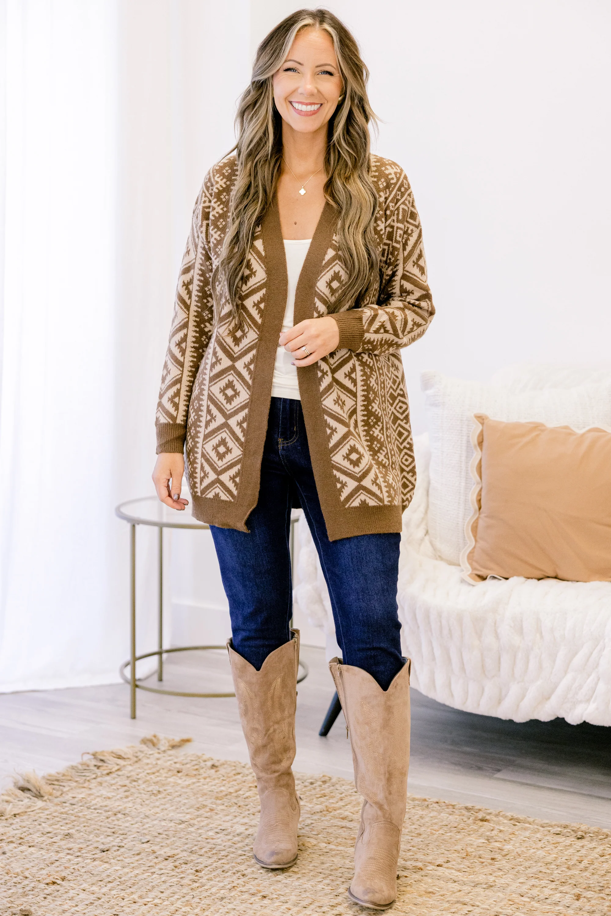 Like No Place On Earth Cardigan, Brown - Giverhouse