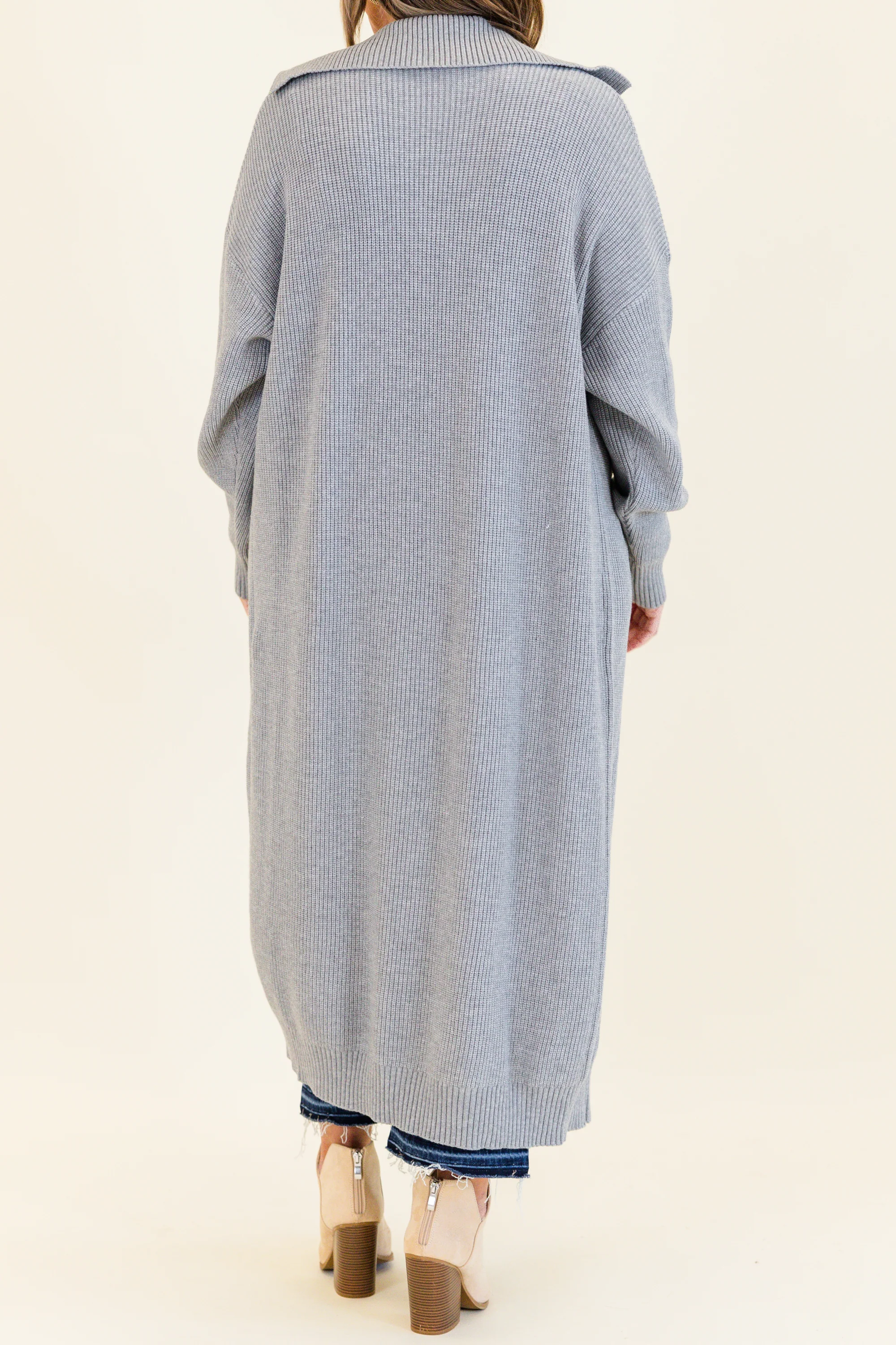 Maple Leaf Cardigan, Gray - Giverhouse