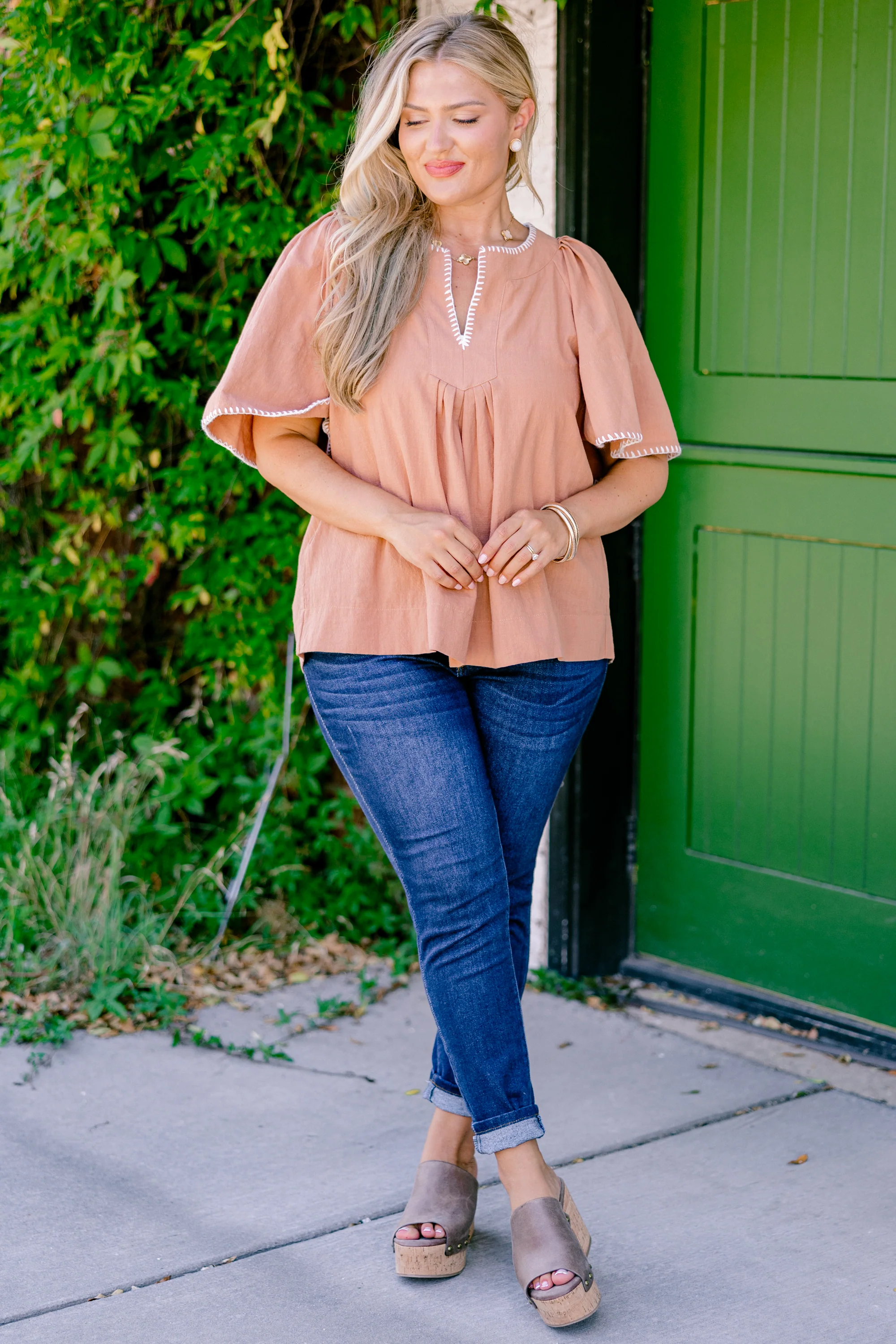 Nautical Breeze Top, Brown - Giverhouse